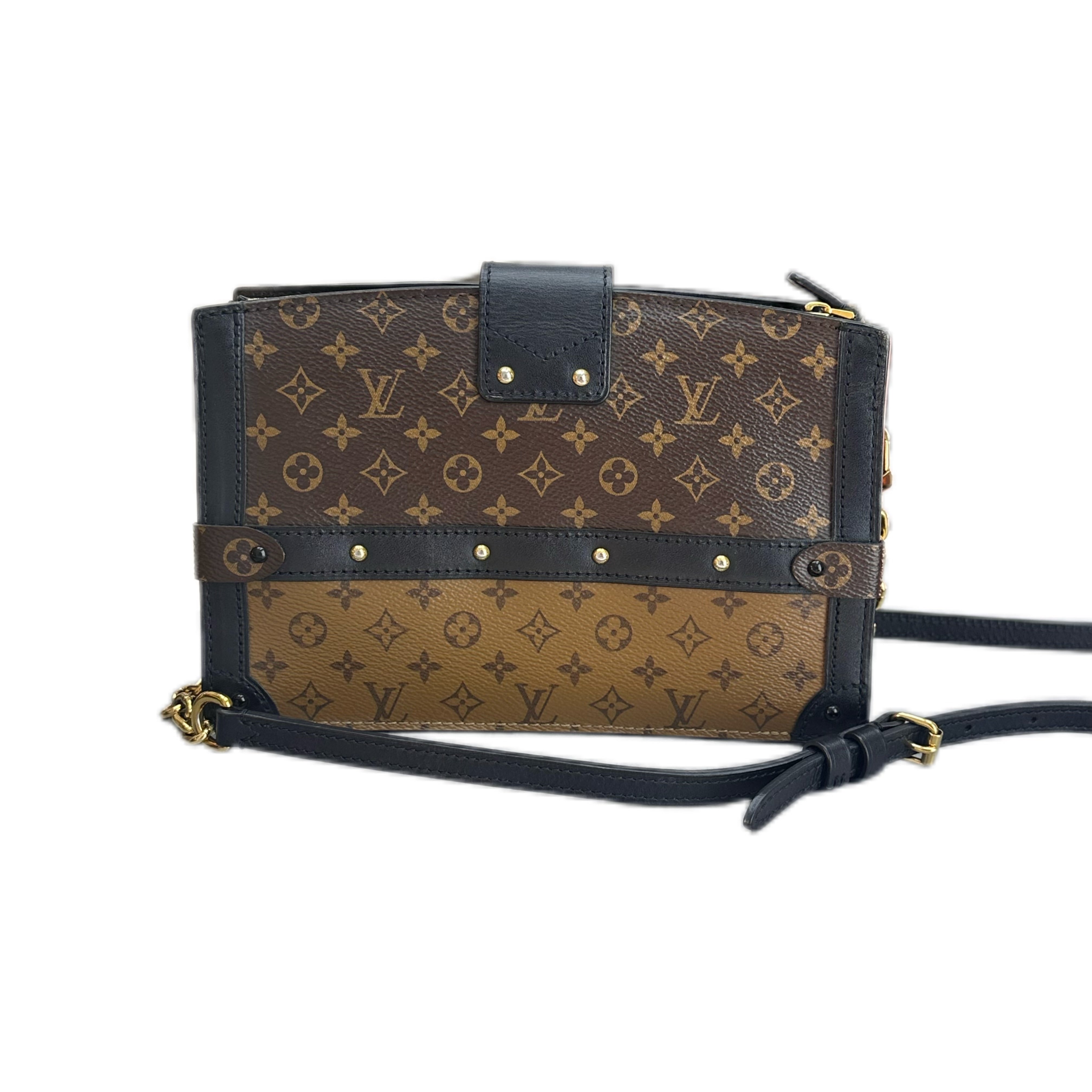 LOUIS VUITTON Trunk Clutch Monogram Reverse Canvas