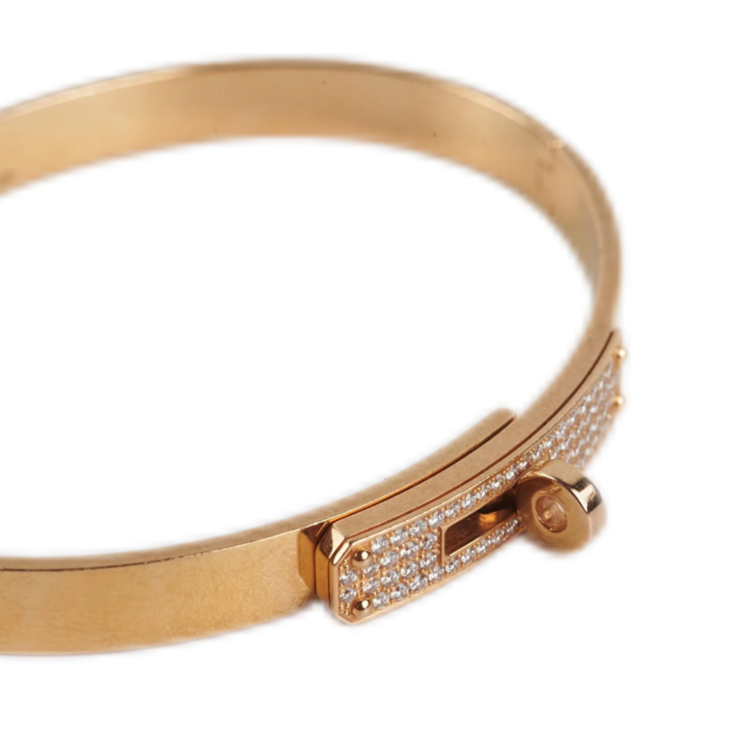 HERMÈS small model Kelly bracelet Rose gold and diamond