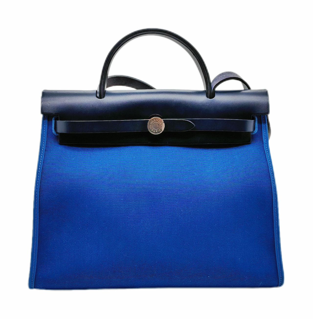 Hermès Herbag 31 SHW (Blue Indigo/ Deep Blue) Z Stamp