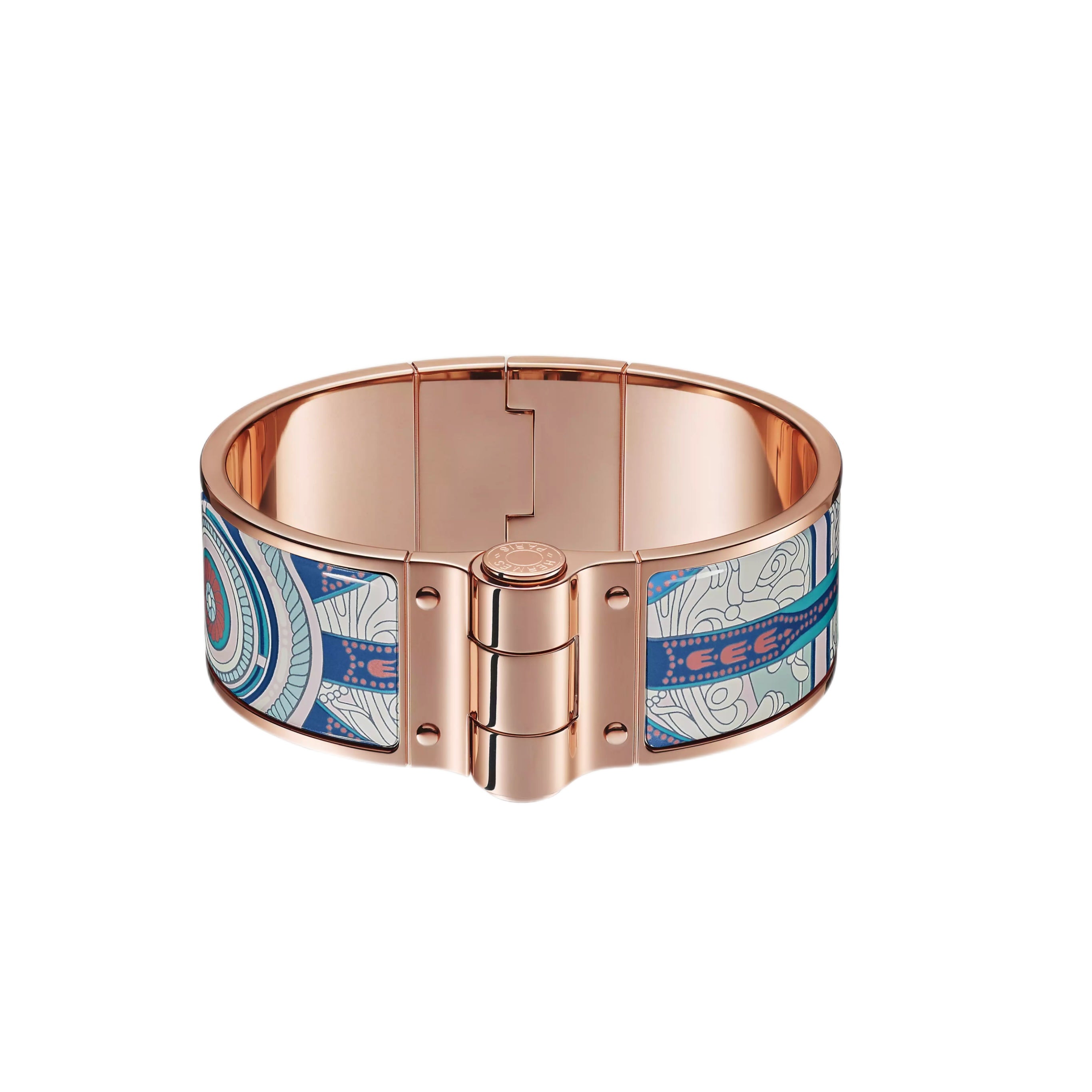 HERMÈS Balade en Berline hinged bracelet (Rose Gold)