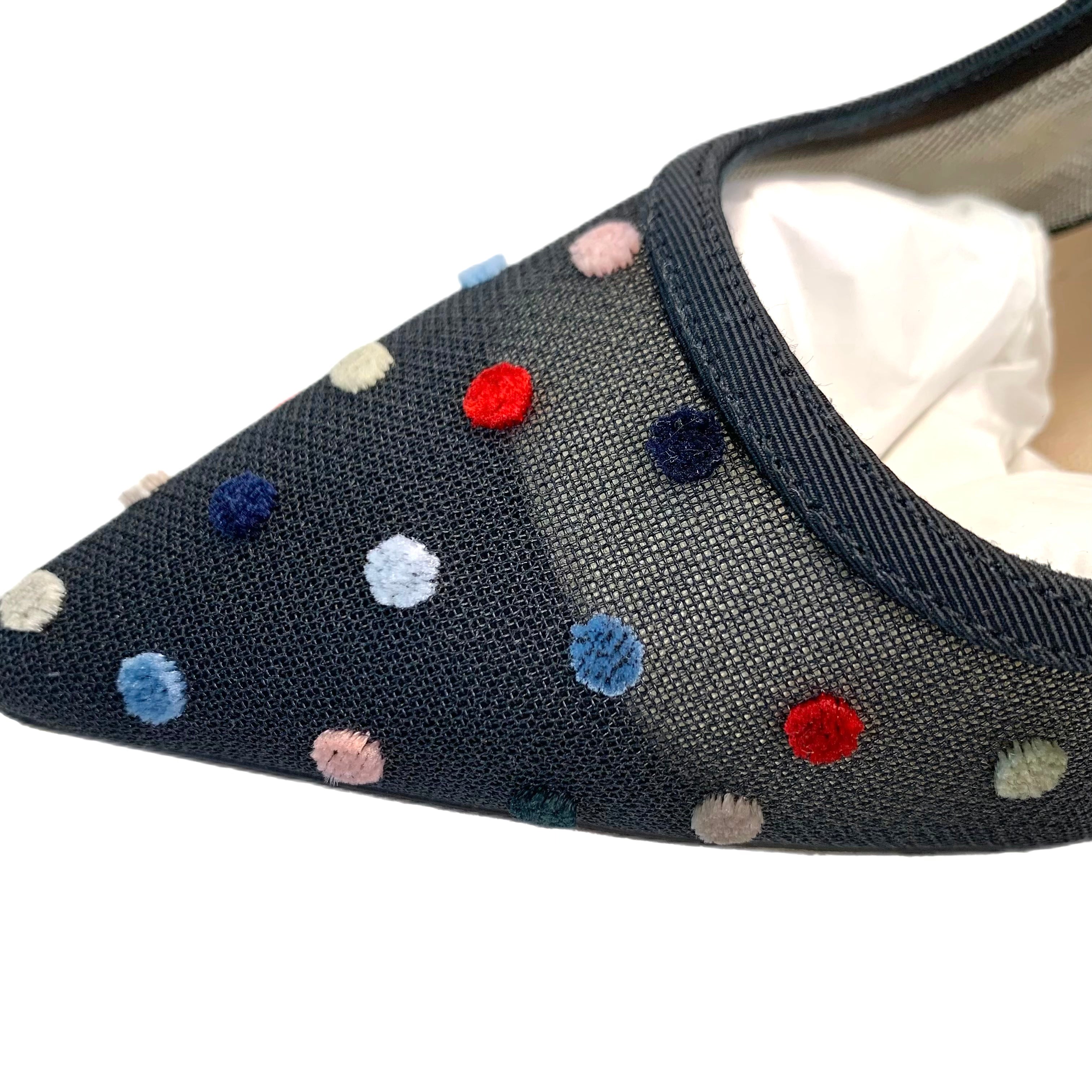 CHRISTIAN DIOR J'Adior slingback pump Black with Mini Dot 37.5