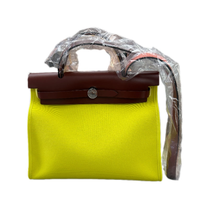 Hermès Herbag 31 SHW Rouge selliere /Jaune de naples(red/yellow) A Stamp