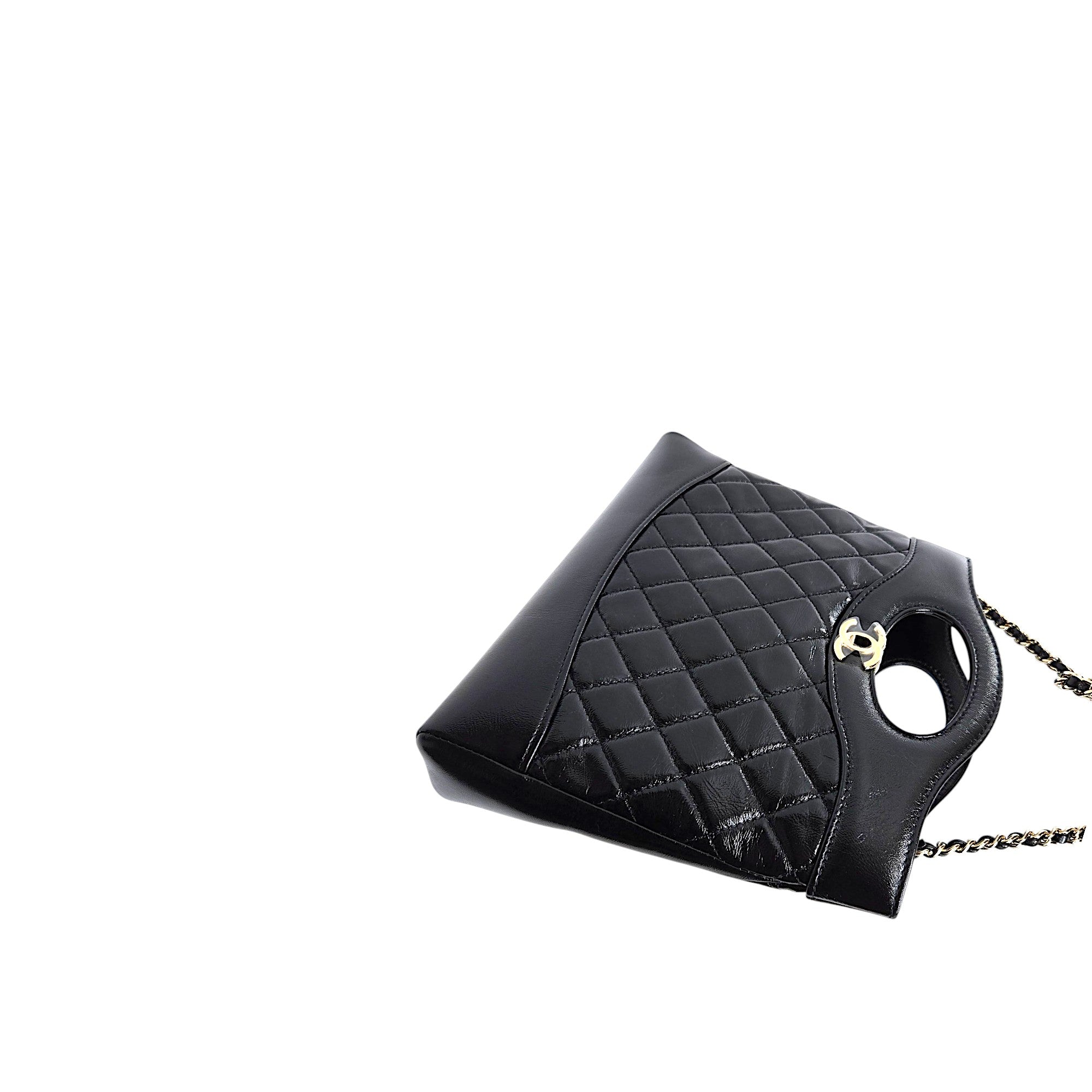 Chanel mini 31 bag shiny calfskin black