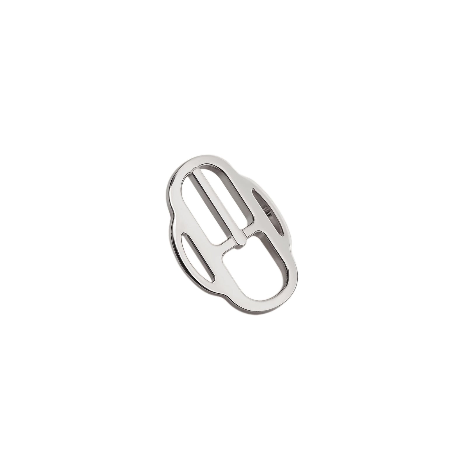 HERMÈS Mini Boucle Twilly ring Permabrass (Silver)