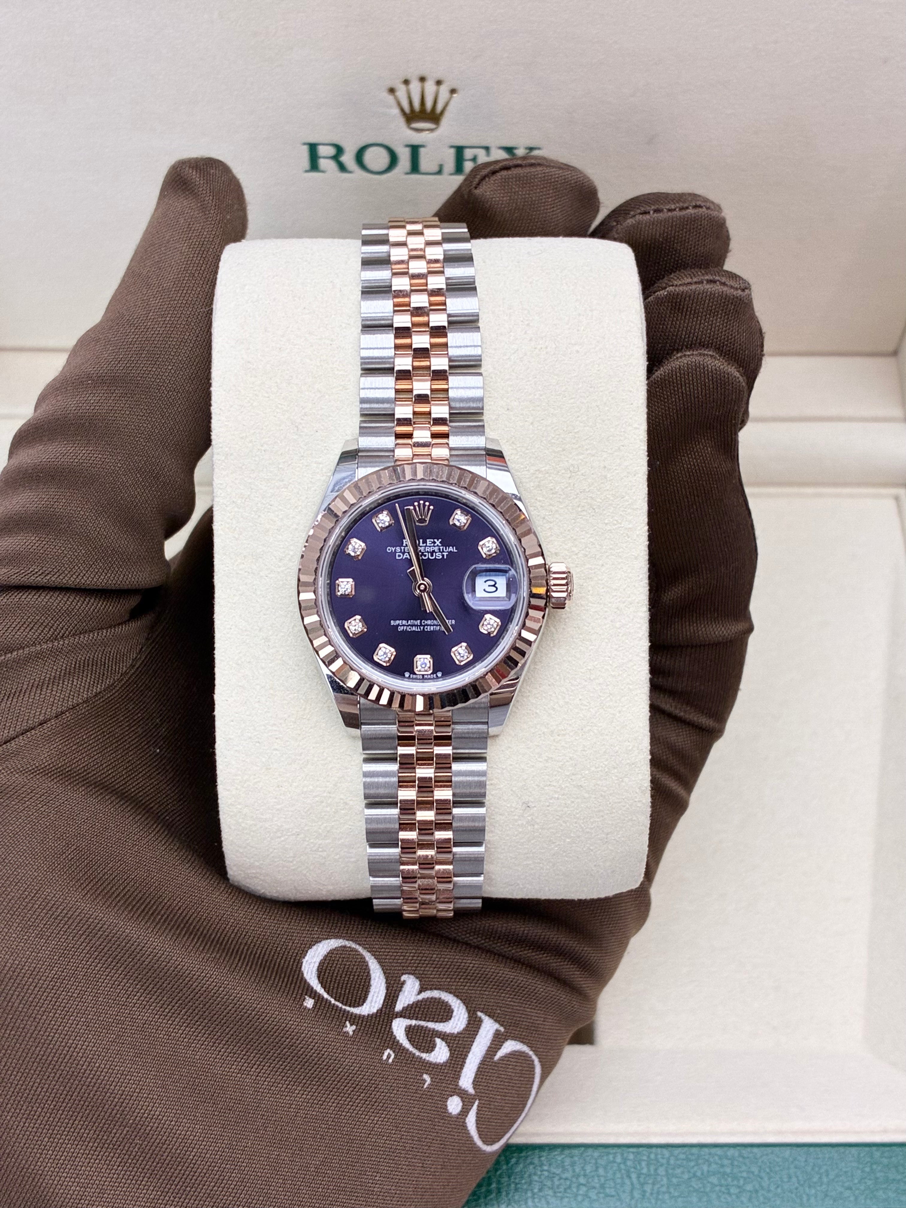 Rolex Lady-Datejust Oyster, 28 mm, Oystersteel and Everose gold