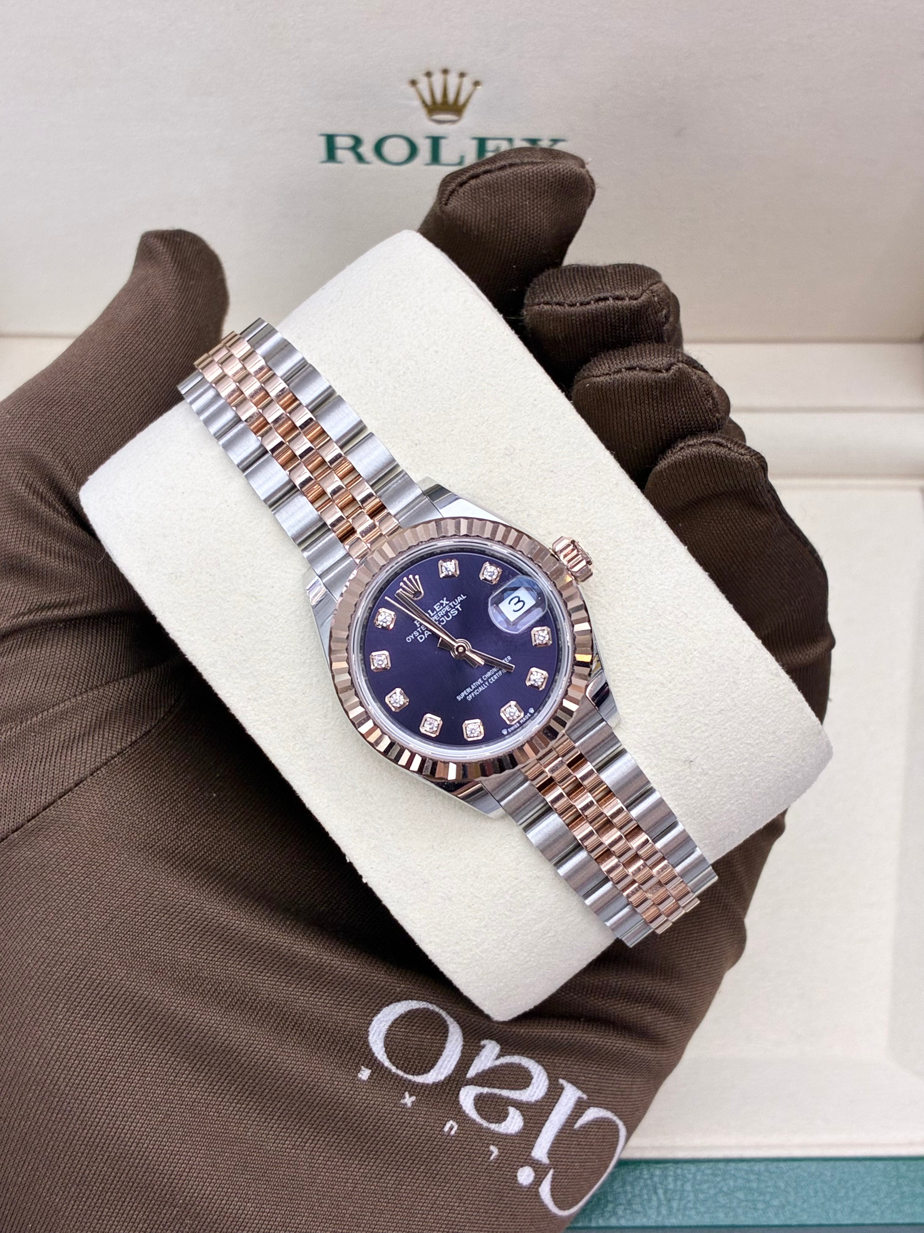 Rolex Lady-Datejust Oyster, 28 mm, Oystersteel and Everose gold