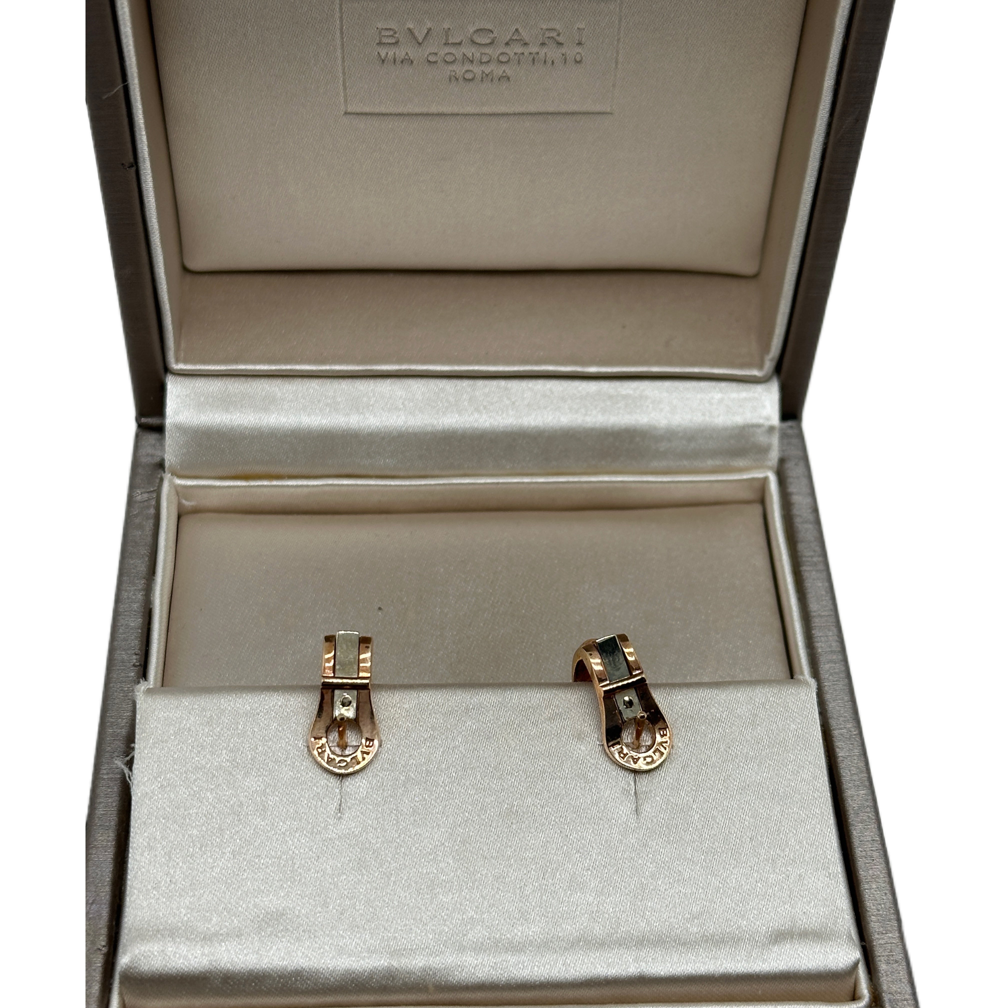 BVLGARI Serpenti Earrings in rose gold with rubellite eyes