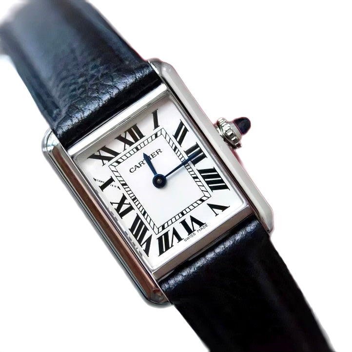 CARTIER WSTA0042 TANK MUST WATCH Black