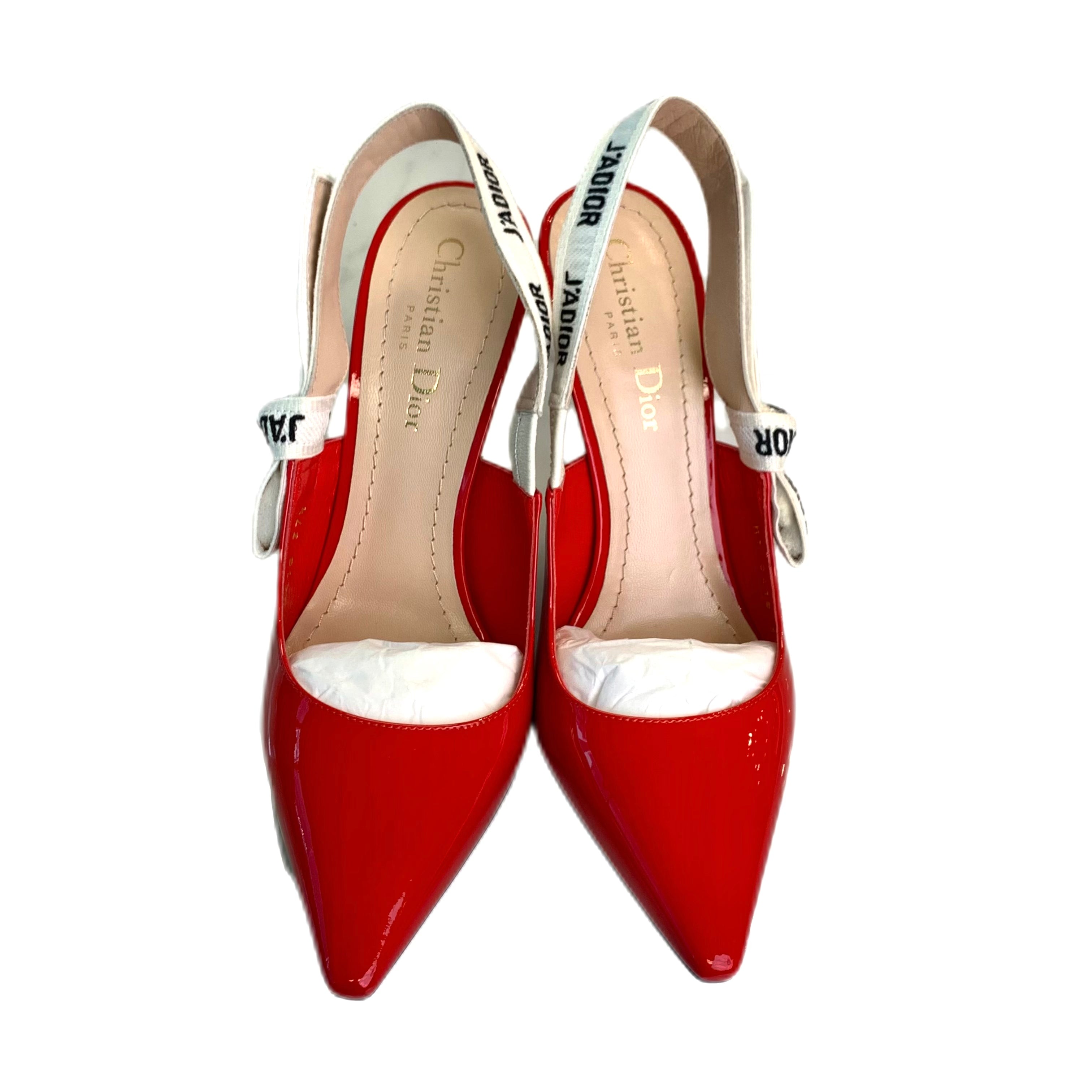 CHRISTIAN DIOR J'Adior slingback pump patent leather in Red 37.5