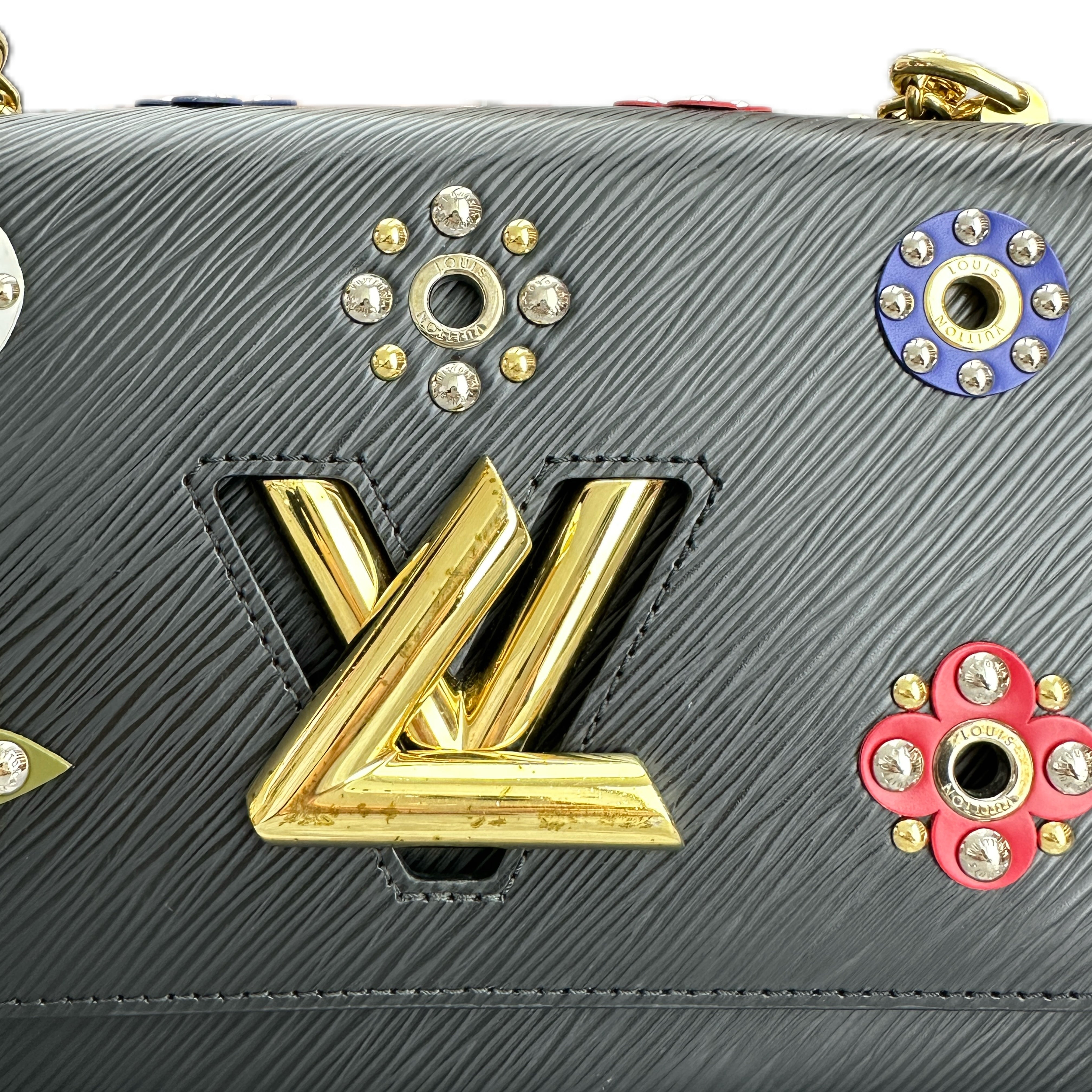 LOUIS VUITTON 2016 Epi  Mechanical Flowers Twist MM Crossbody Bag