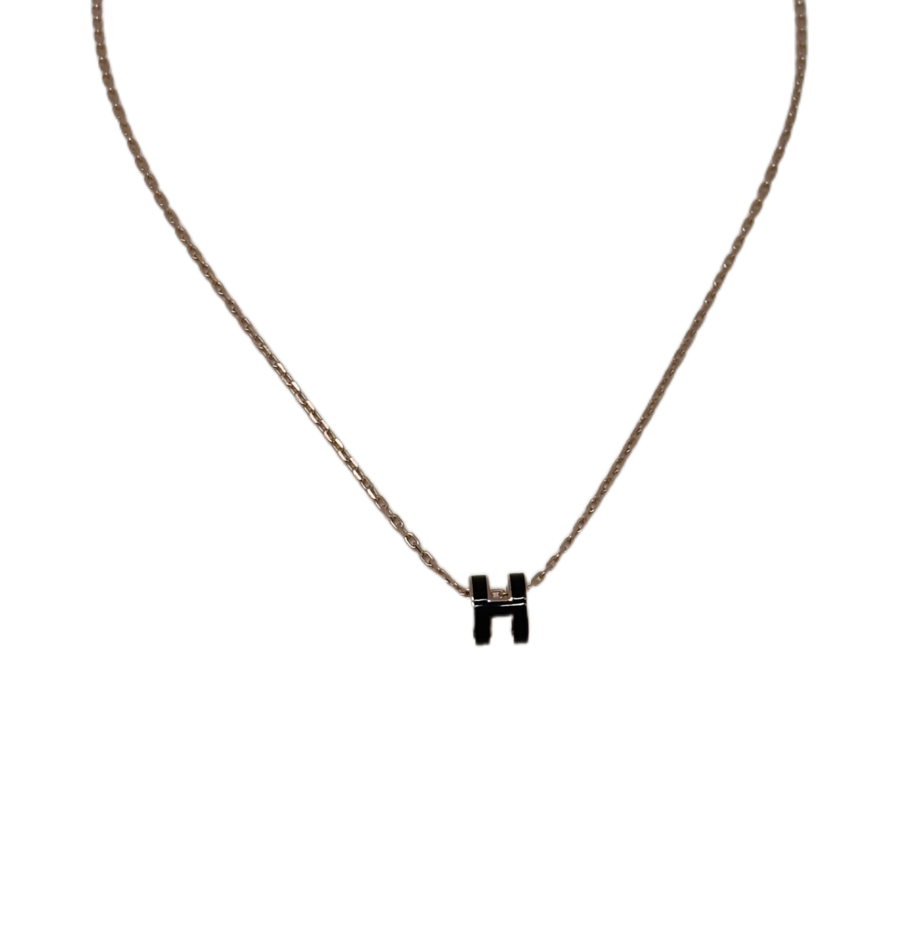 Hermès Mini Pop H pendant Noir (Black/Gold)