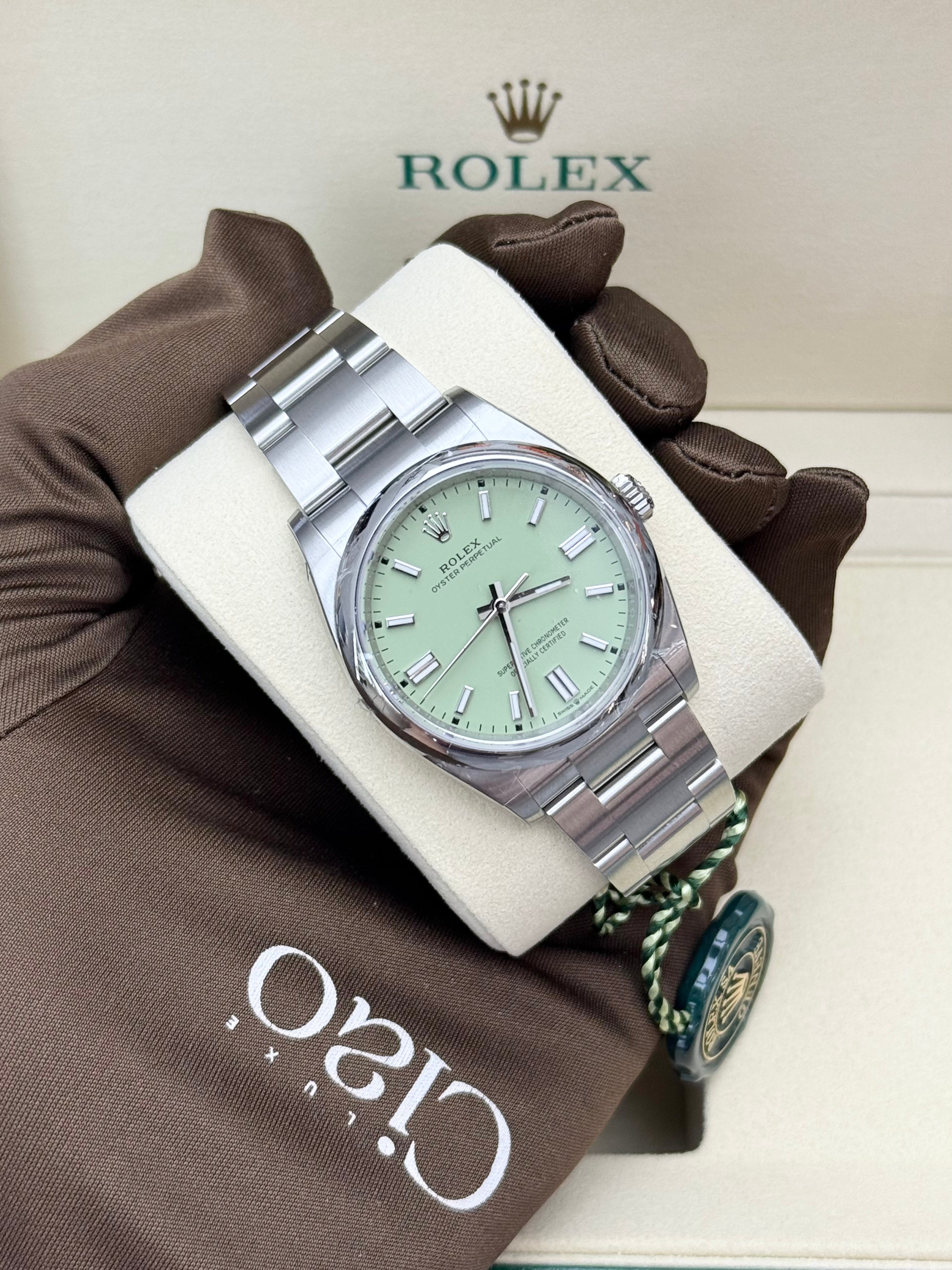 Rolex Oyster Perpetual 36 “Avocado Green” dial