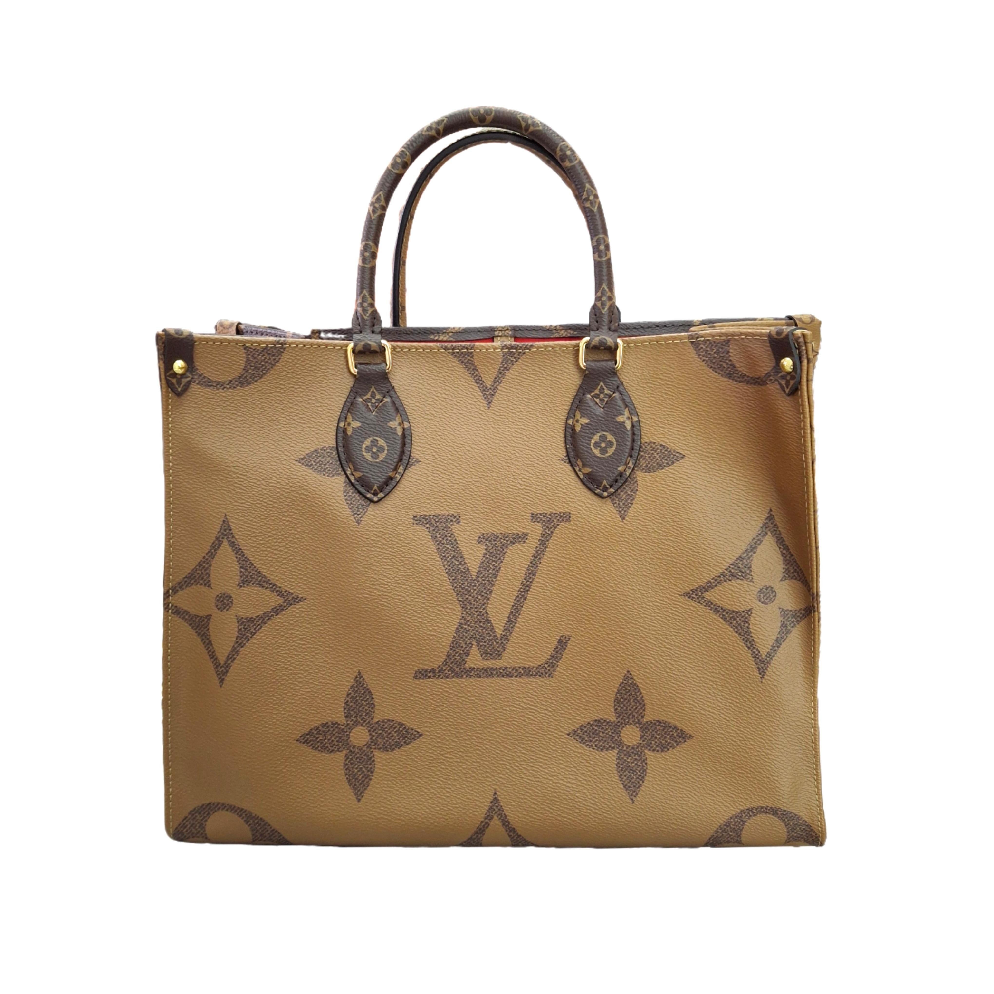 LOUIS VUITTON On the go Monogram Giant Reverse MM Brown Preloved