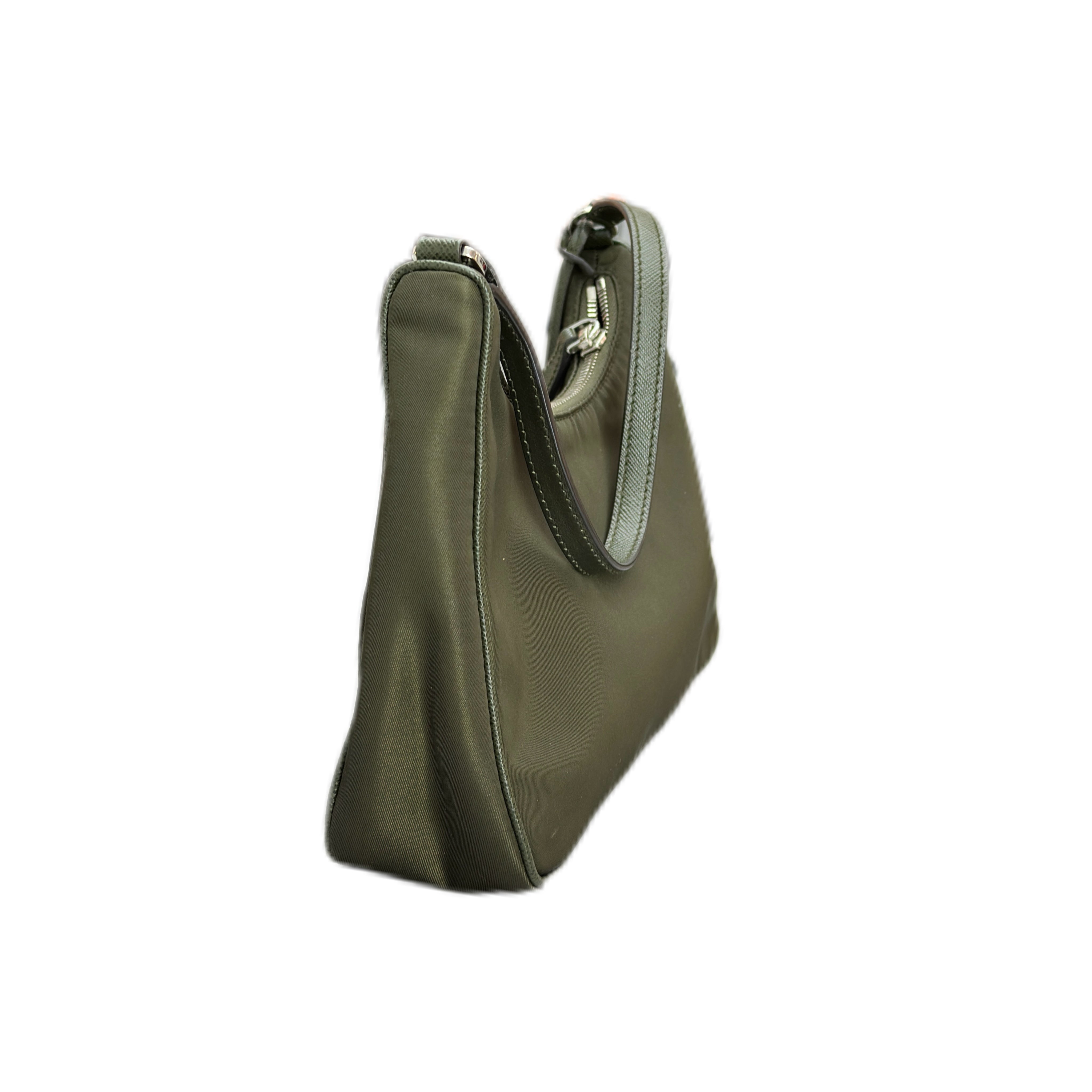 PRADA Re-Edition 2005 Re-Nylon and Saffiano Mini Bag (Olive Green)