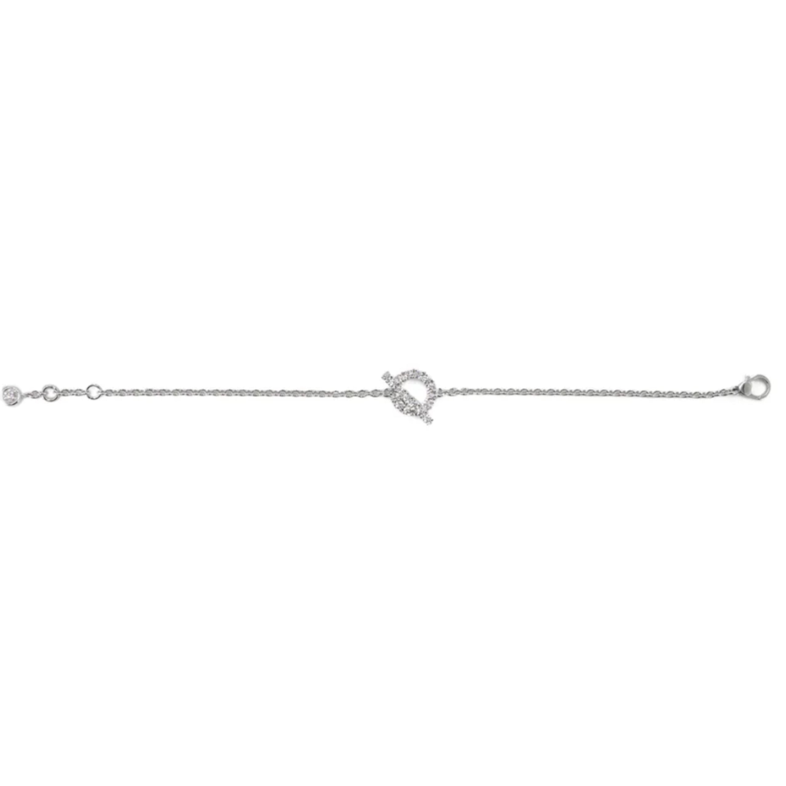 HERMÈS Finesse Bracelet silver and Diamond (white gold)