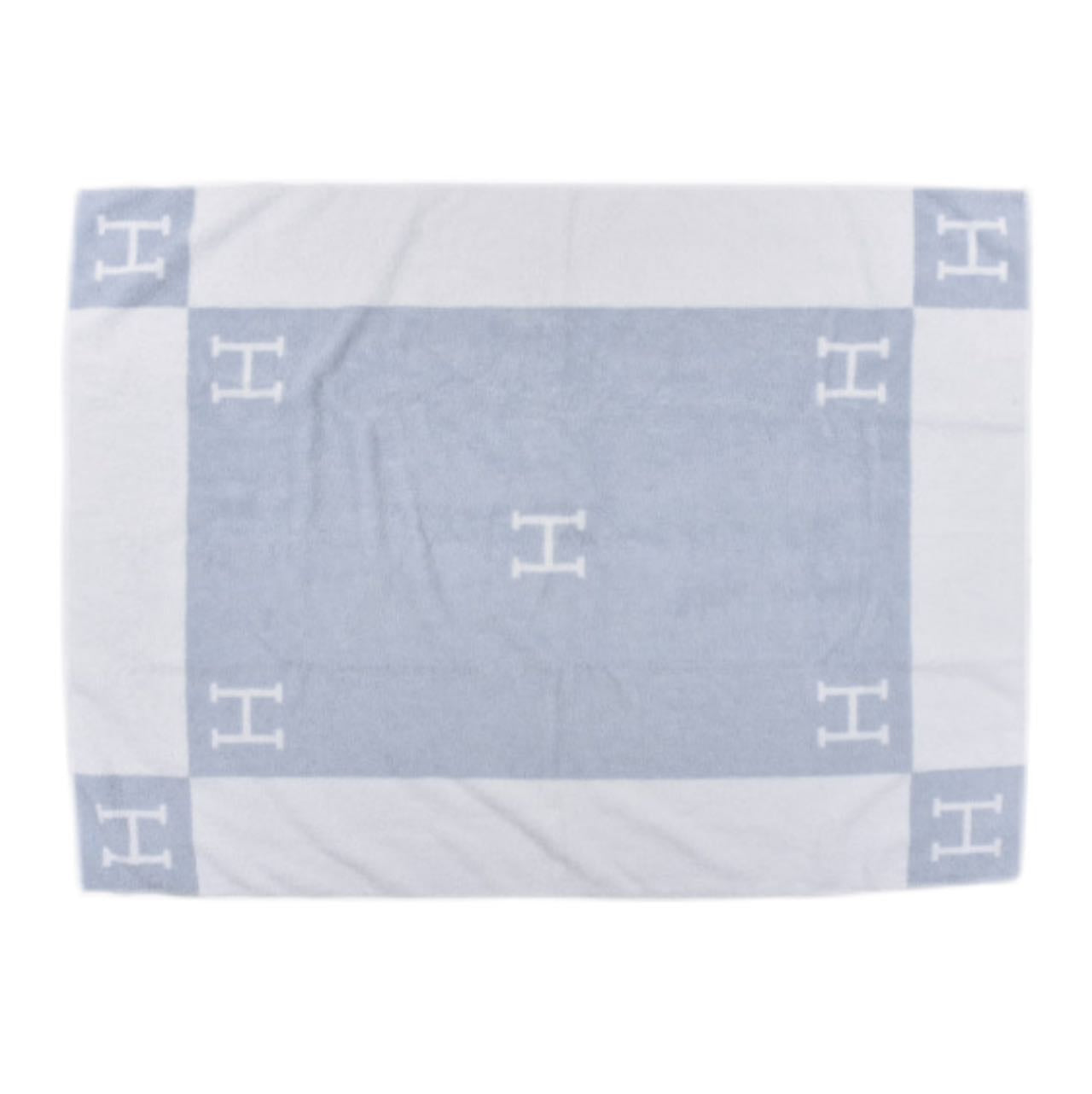 HERMÈS Avalon bath towel Bleu Glacier (Pale Blue)