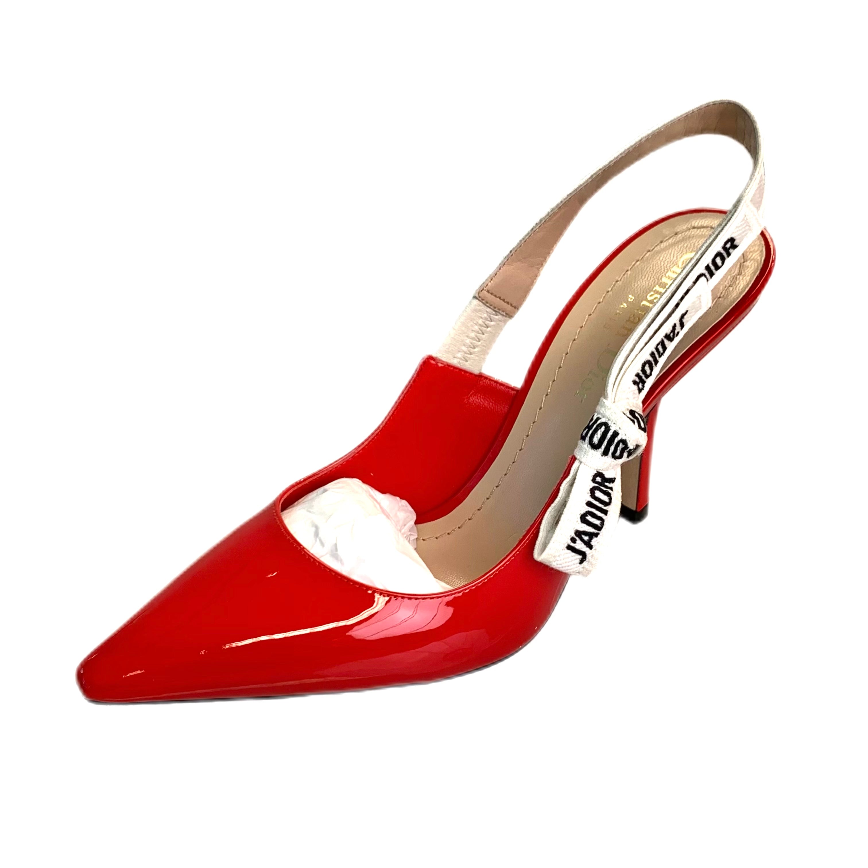 CHRISTIAN DIOR J'Adior slingback pump patent leather in Red 37.5