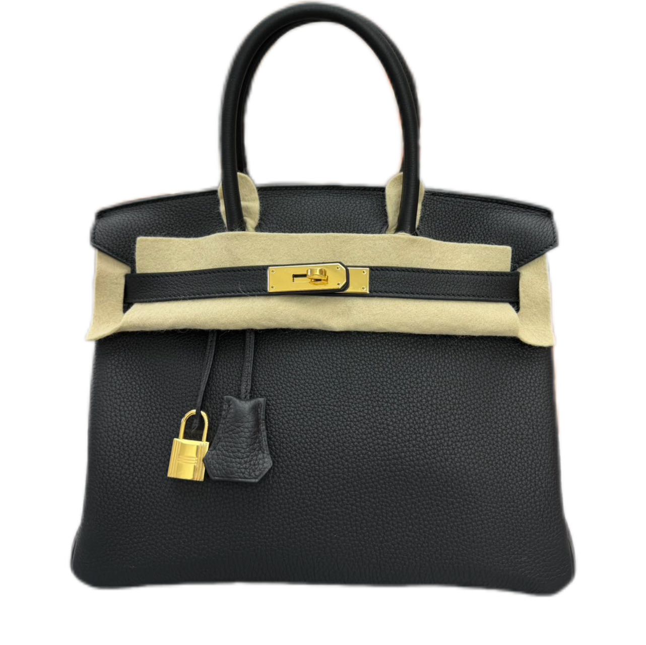 Hermès Birkin 30 Bag Togo Leather GHW Noir (Black) A Stamp