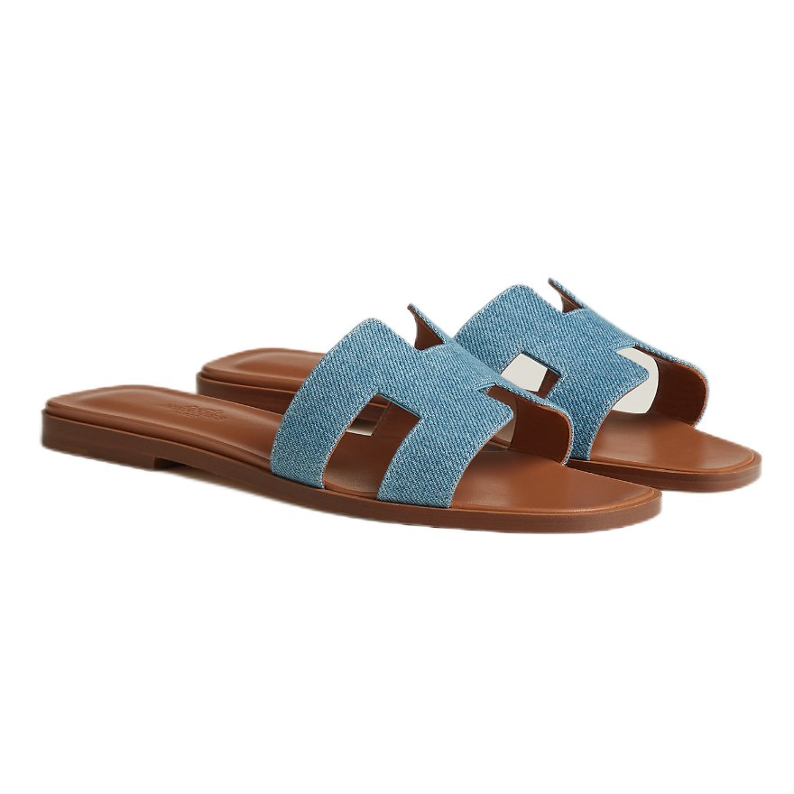 HERMÈS ORAN SANDAL Bleu Clair (Light Blue) 37