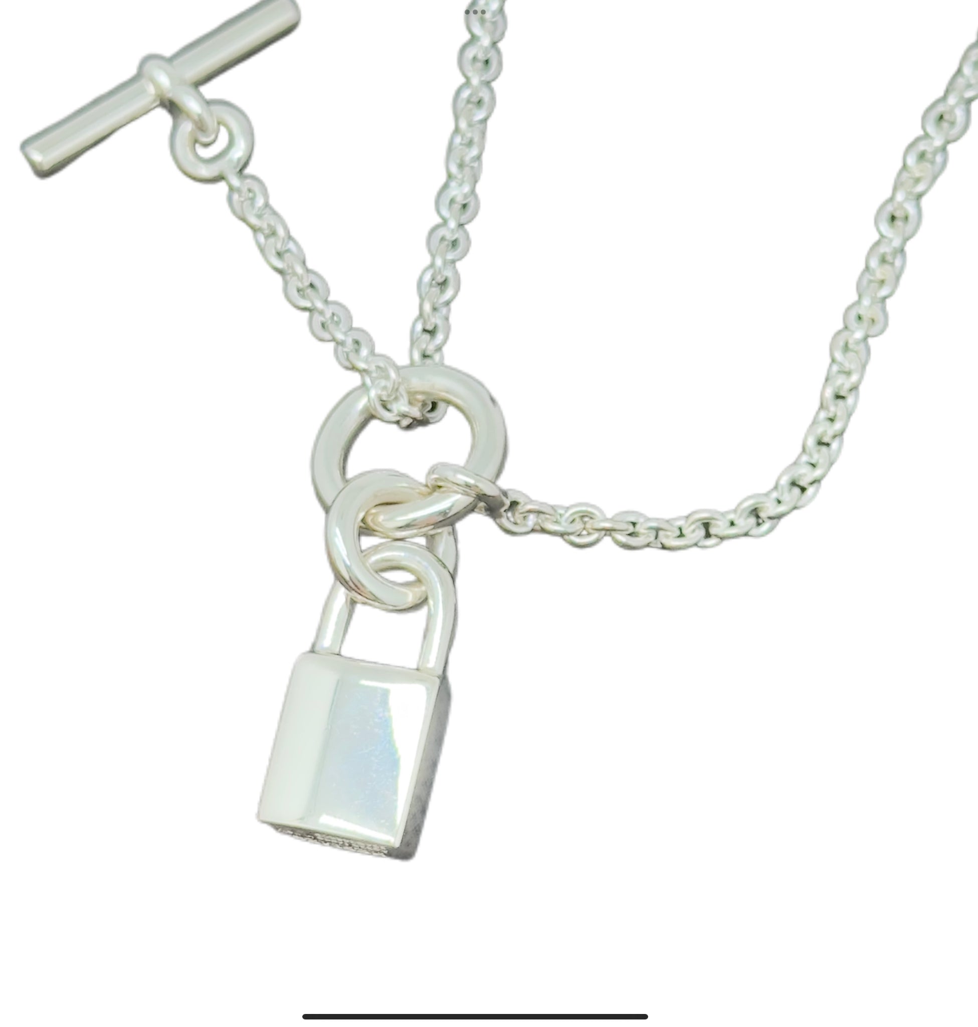 HERMÈS Kelly Cadenas Pendant (Silver)