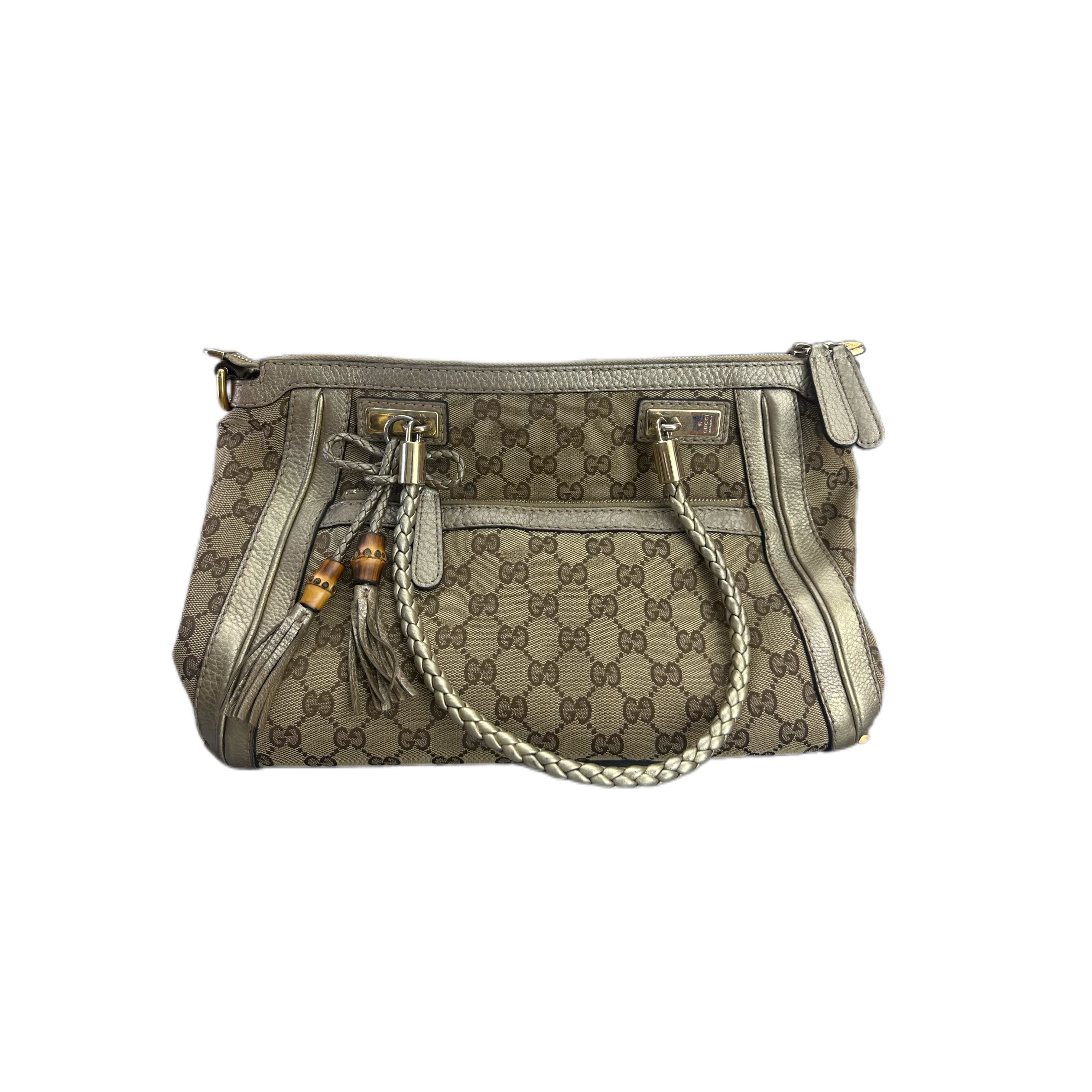 Gucci GG Metallic Bella Shoulder Bag GHW (Beige)