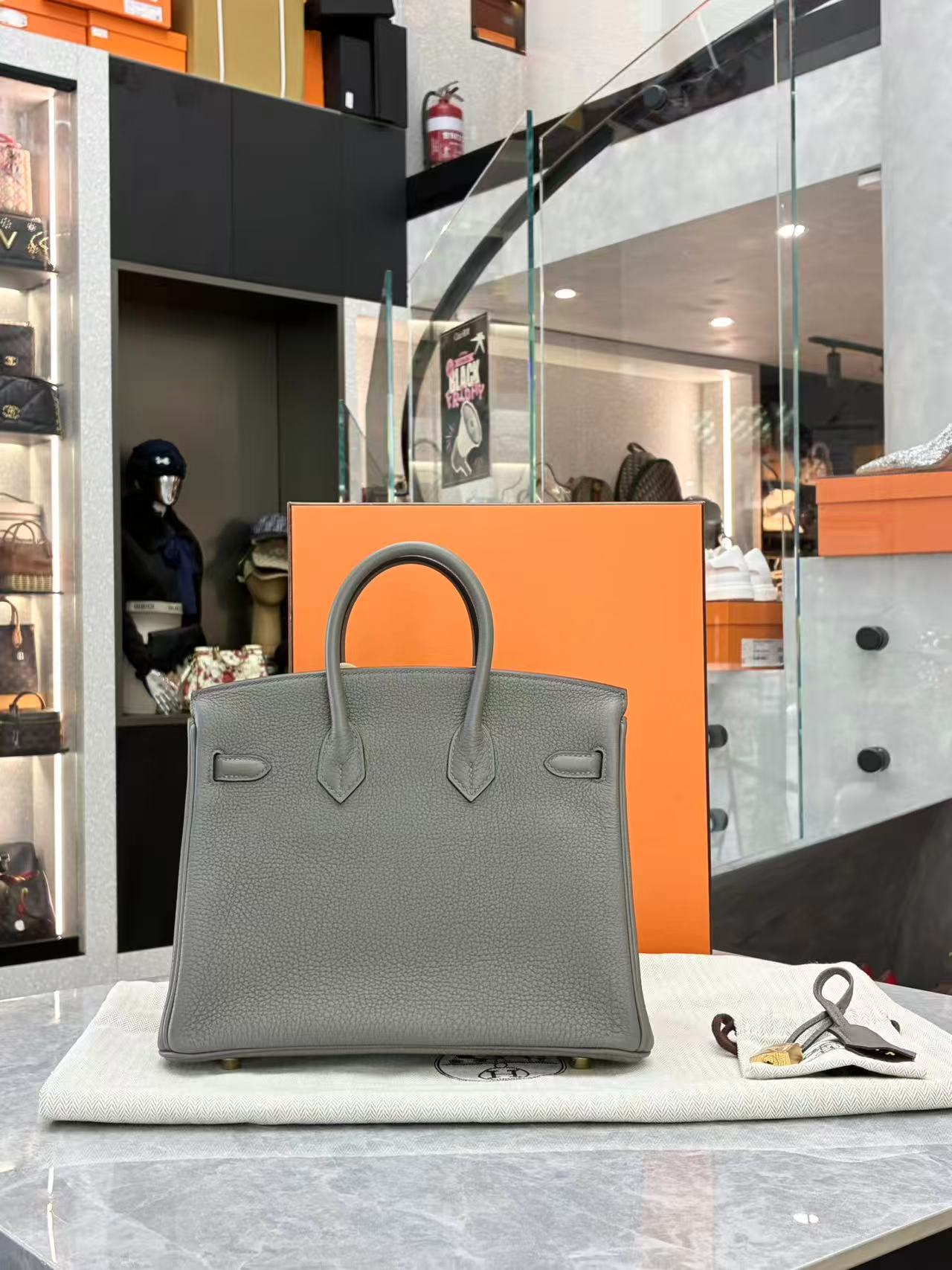 Hermès Birkin 25 in Étain (Pewter Grey)