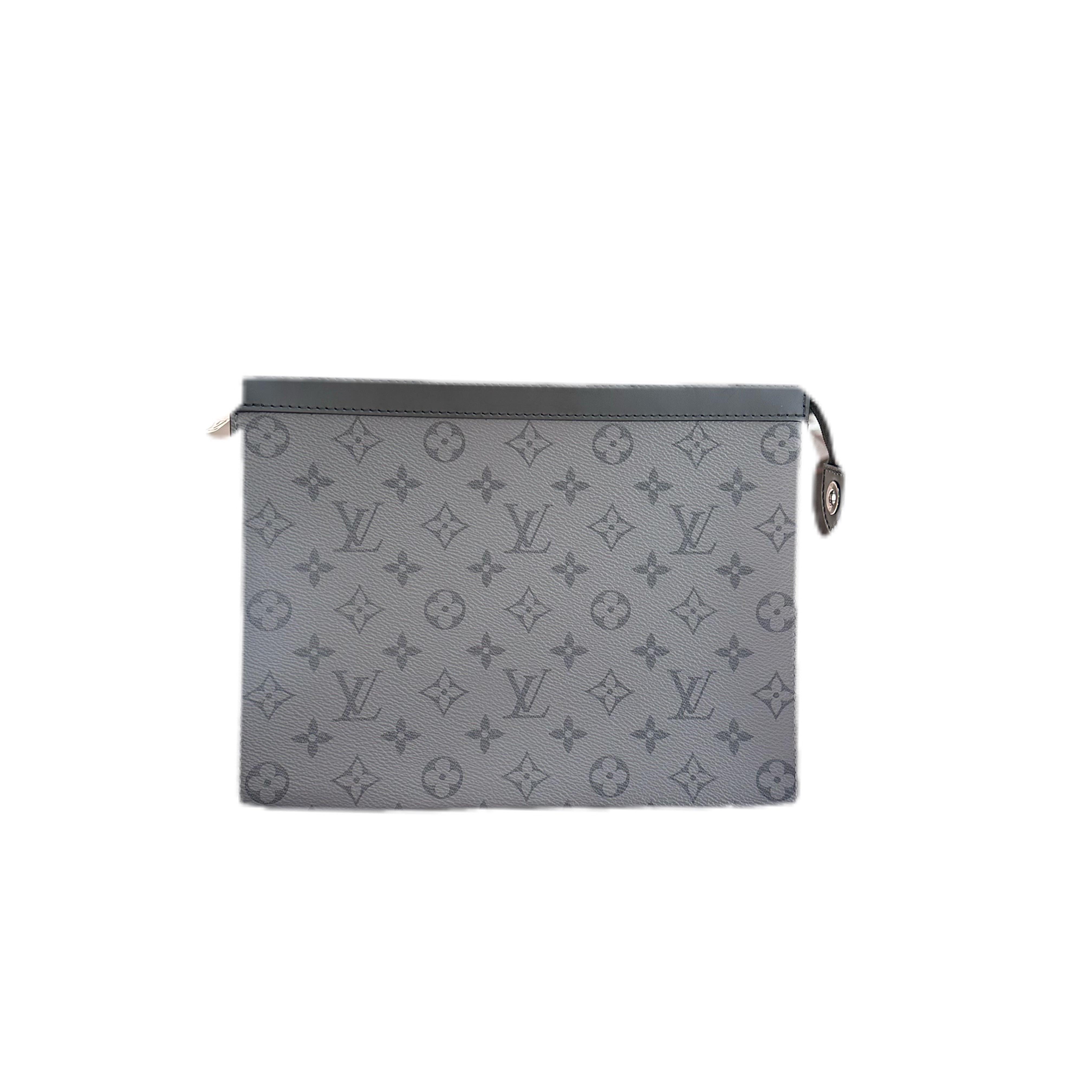 LOUIS VUITTON Pochette Voyage MM (Dark Gray Monogram Eclipse)