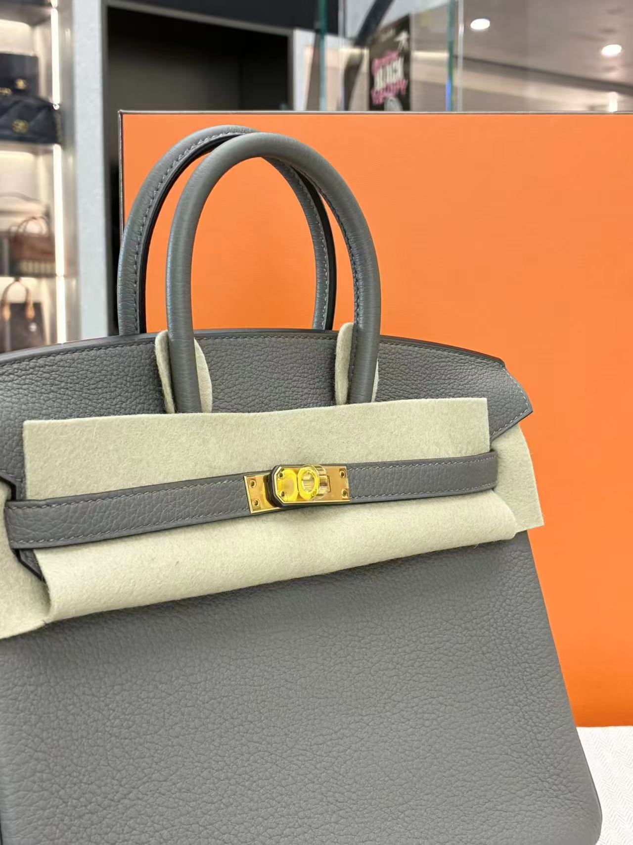Hermès Birkin 25 in Étain (Pewter Grey)