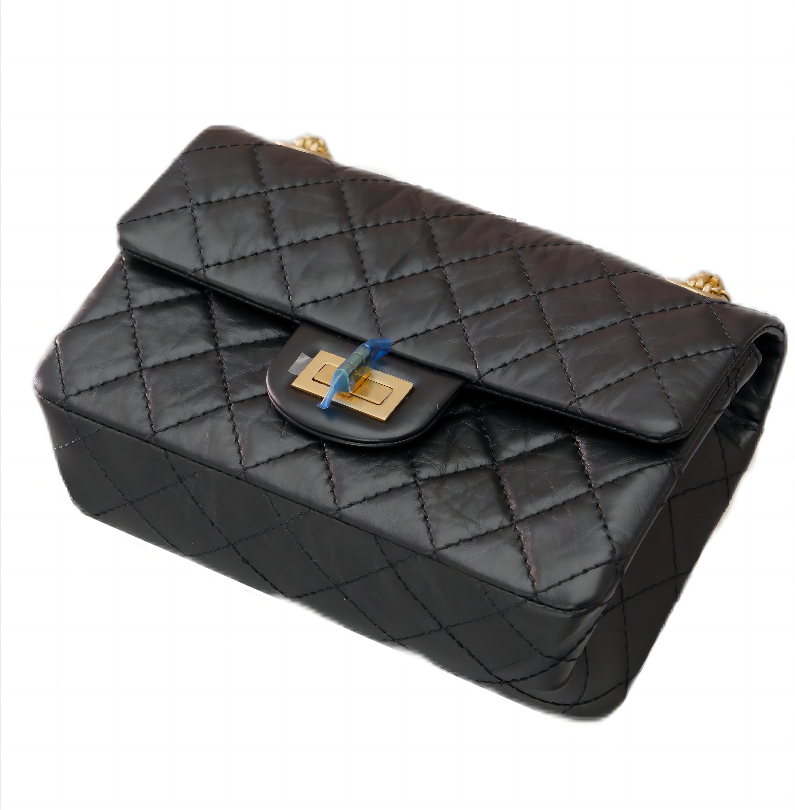 Chanel MINI 2.55 HANDBAG Aged Calfskin and Gold-tone Metal Black