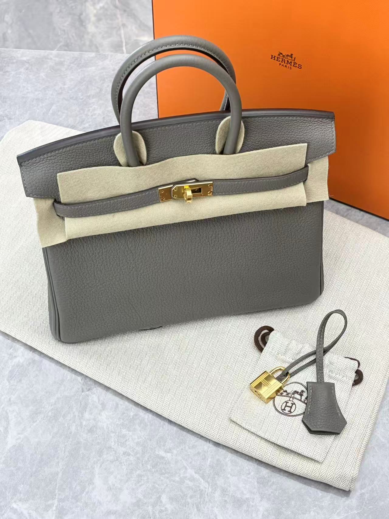 Hermès Birkin 25 in Étain (Pewter Grey)
