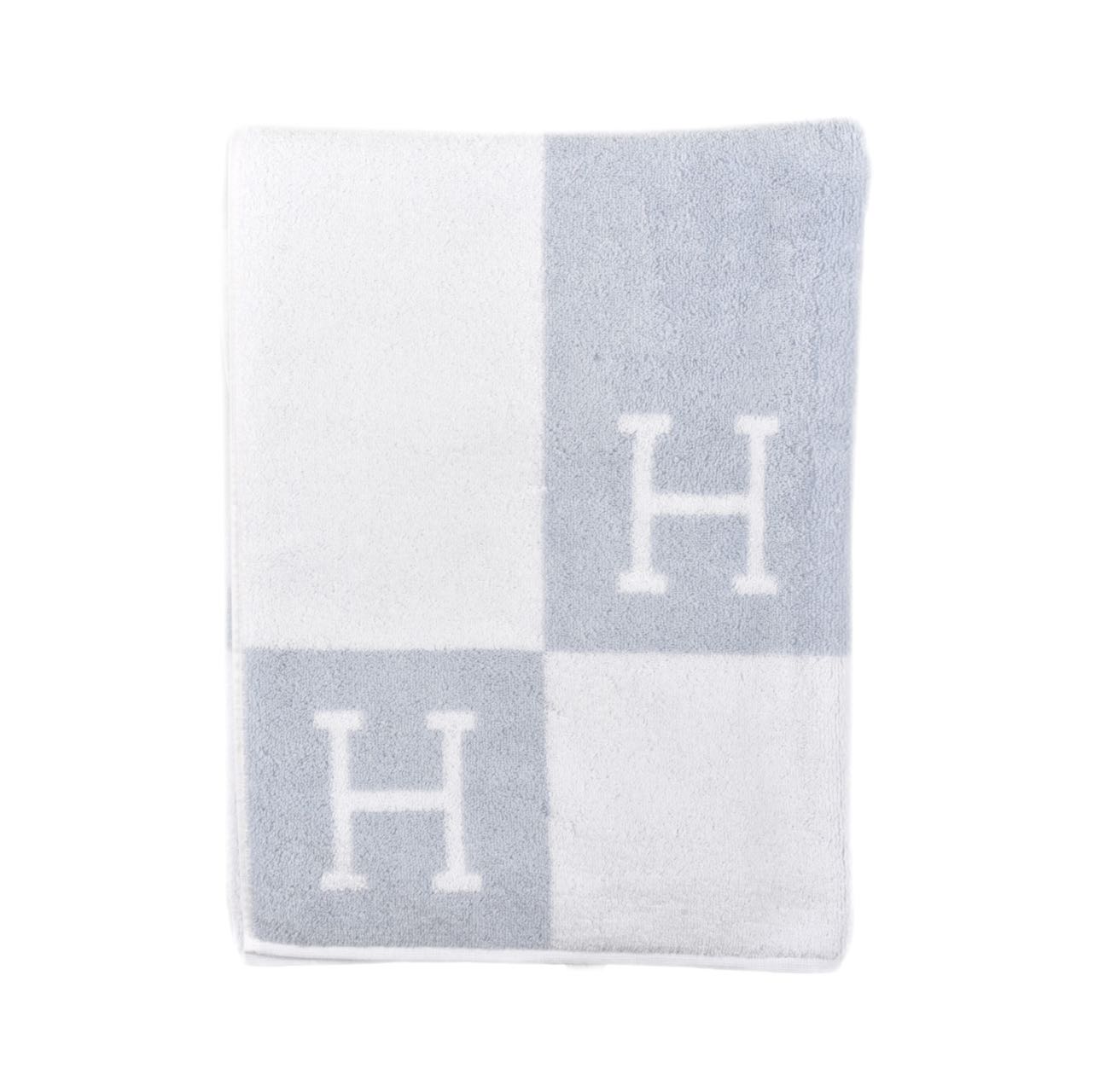 HERMÈS Avalon bath towel Bleu Glacier (Pale Blue)