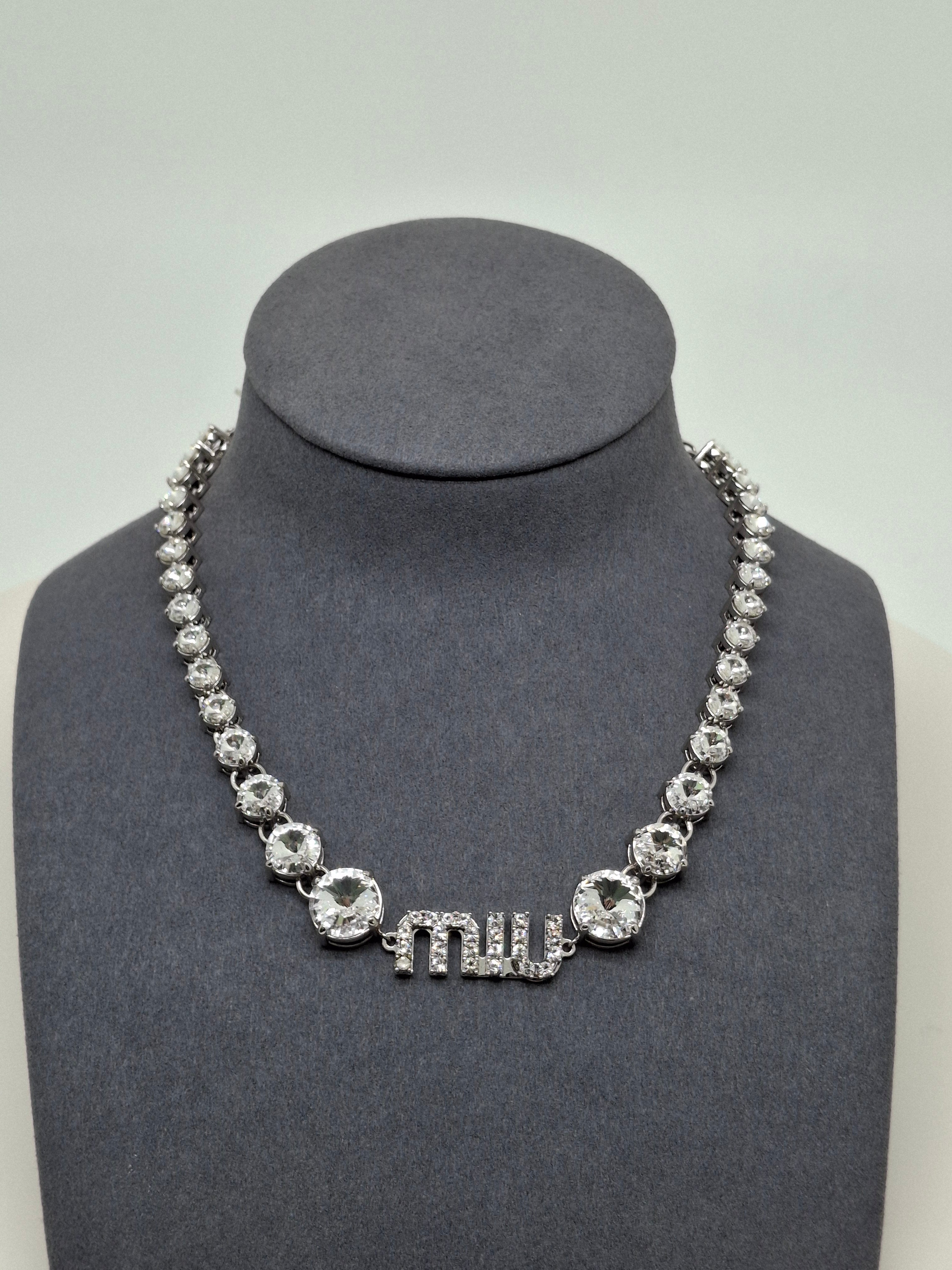 MIU MIU Crystal choker necklace