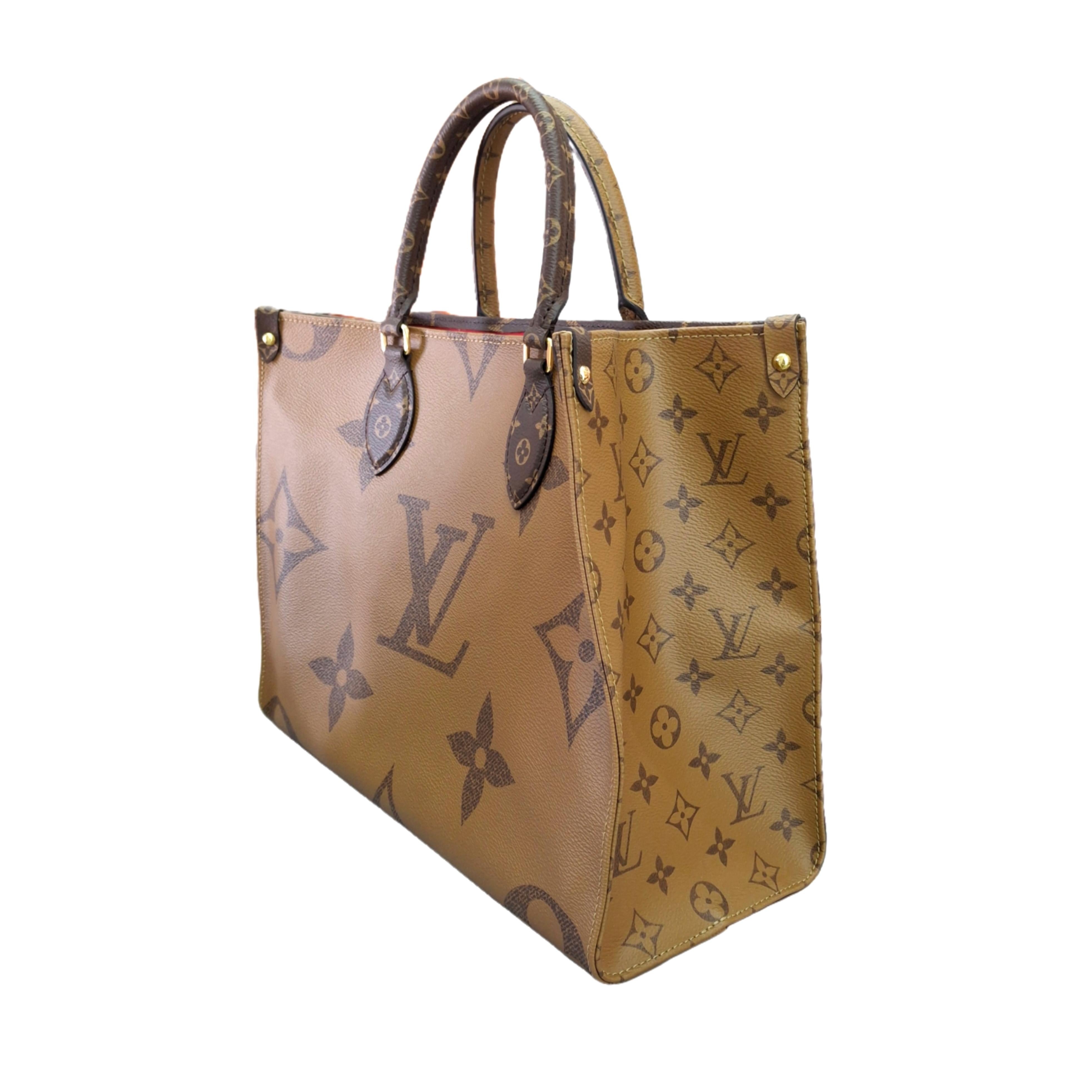 LOUIS VUITTON On the go Monogram Giant Reverse MM Brown Preloved