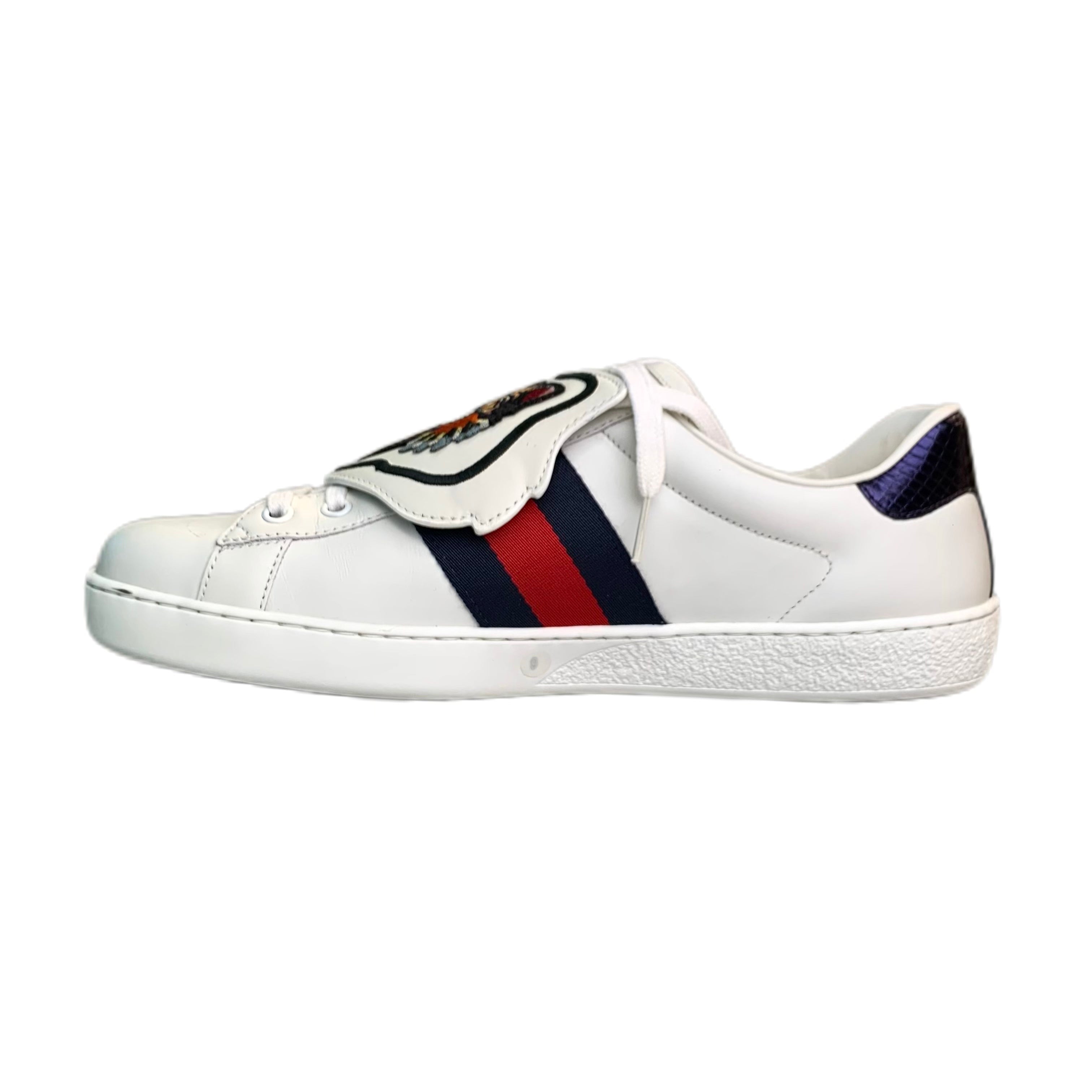 GUCCI Ace Web Tiger Slim Sneaker (White) 43