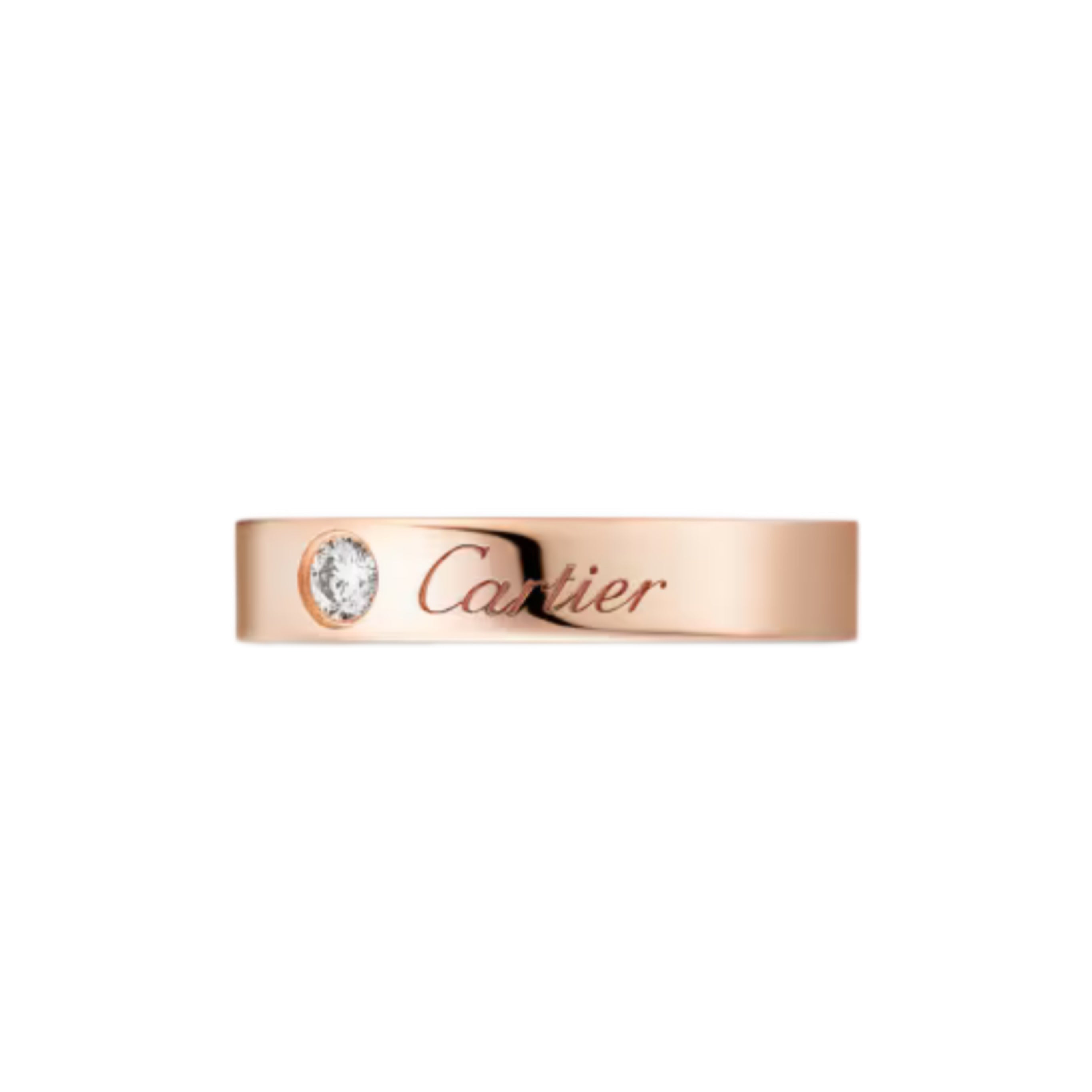 Cartier C DE Wedding Band (Rose Gold) with diamond size 68