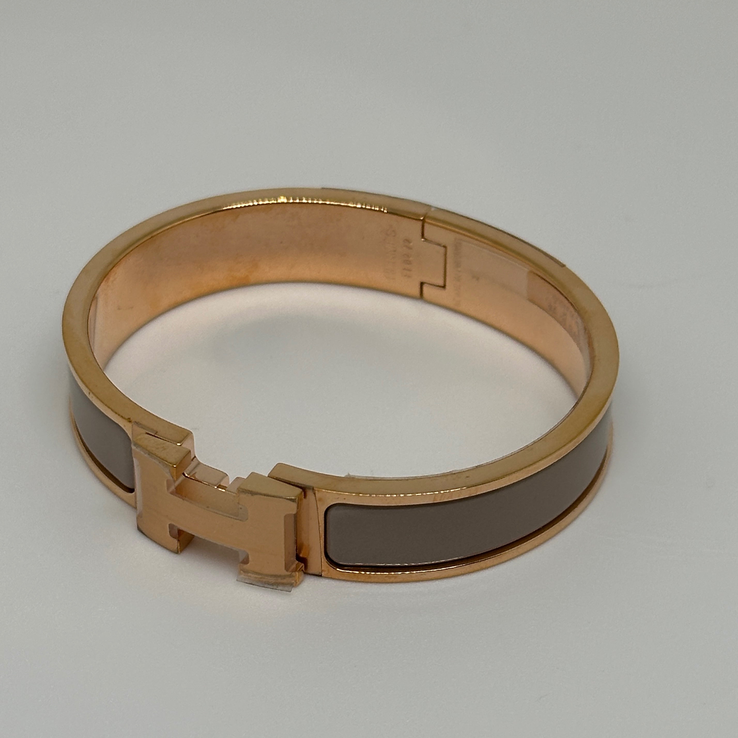 HERMÈS Clic H bracelet Marron Glacé (Light brown)