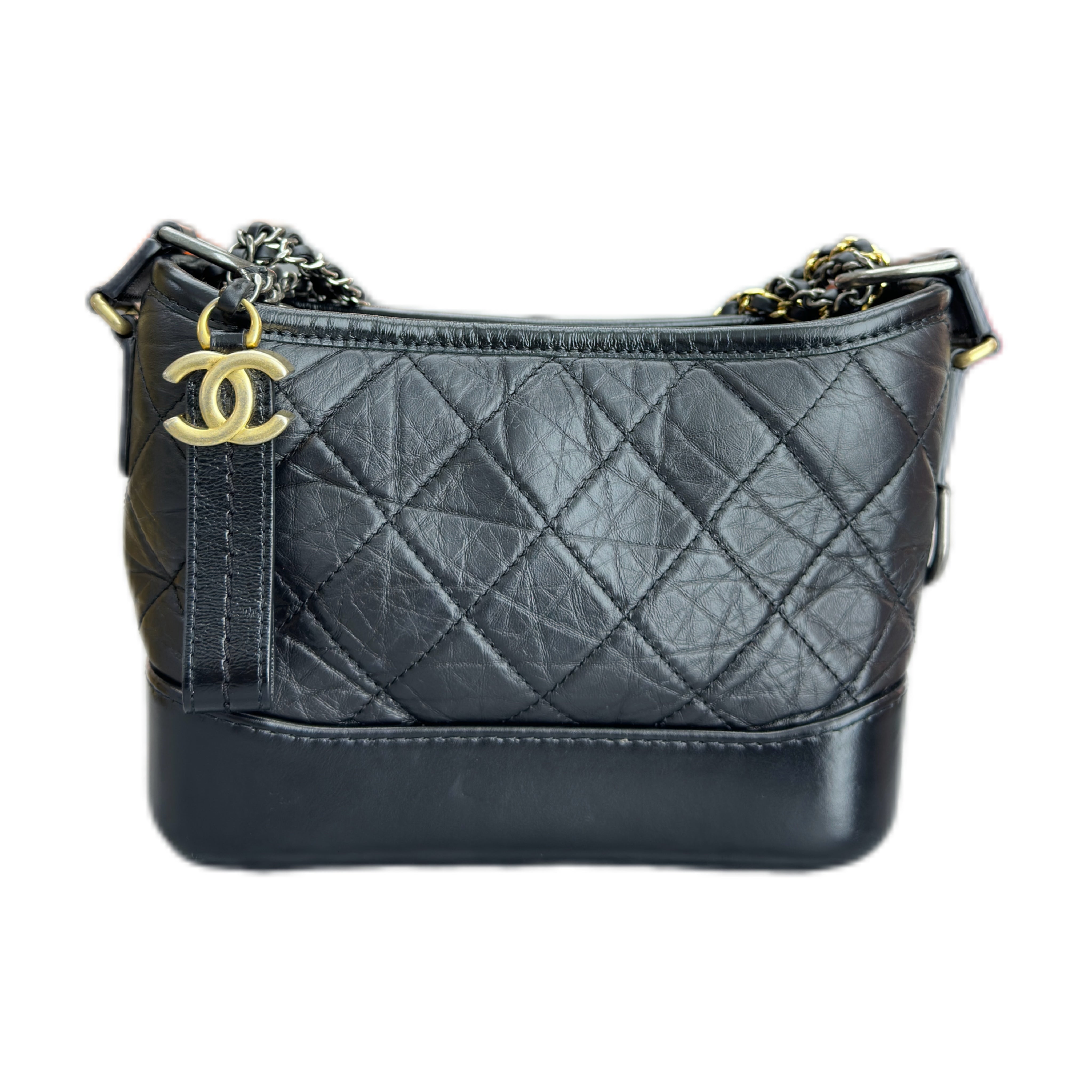 CHANEL GABRIELLE Handbag Small CALFSKIN Mixed Hardware（BLACK）