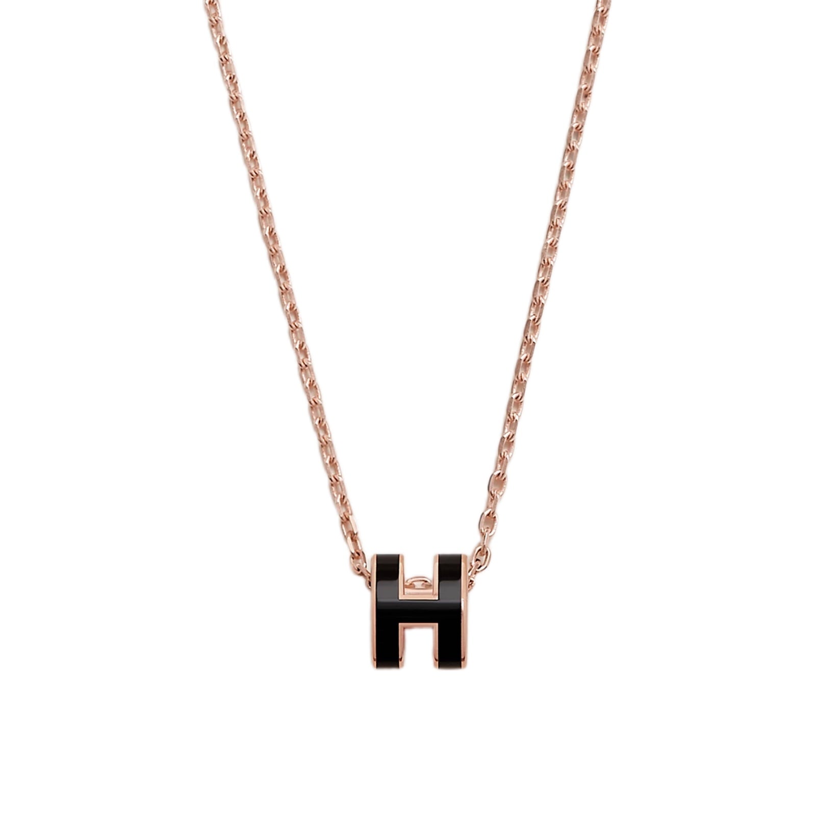 Hermès Mini Pop H pendant Noir (Black/Gold)