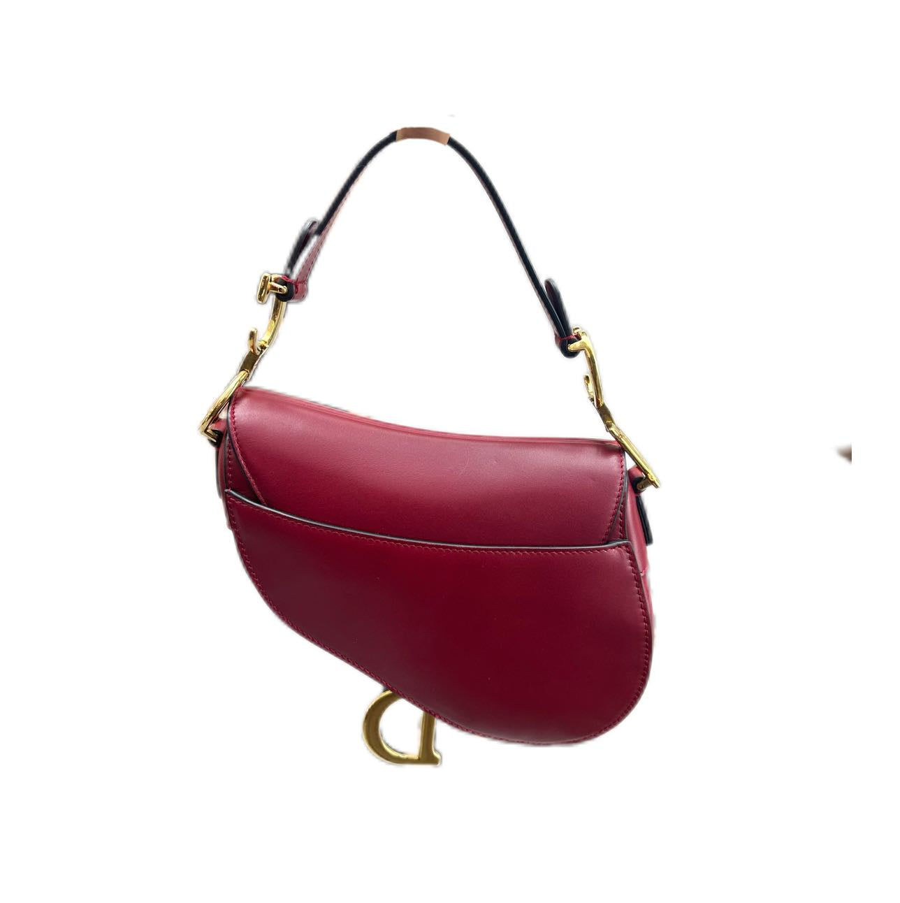 Christian Dior calfskin Saddle Shoulder Bag GHW (red)