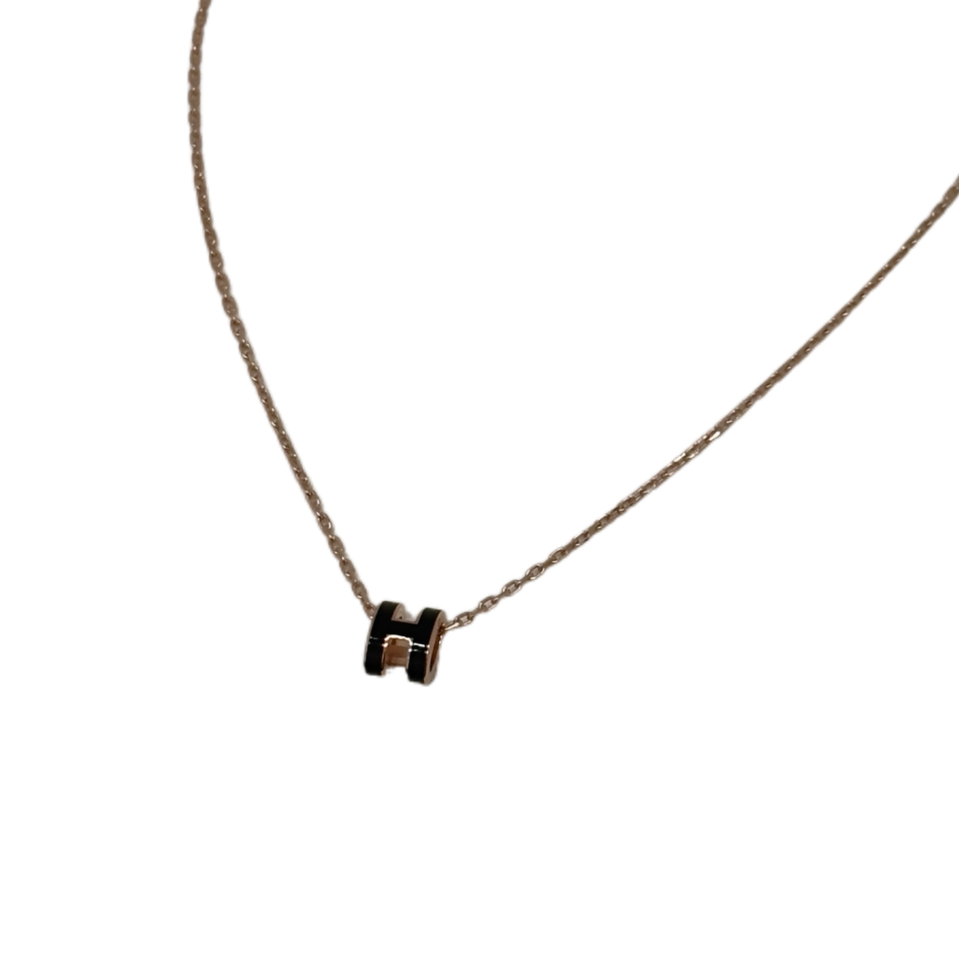 Hermès Mini Pop H pendant Noir (Black/Gold)