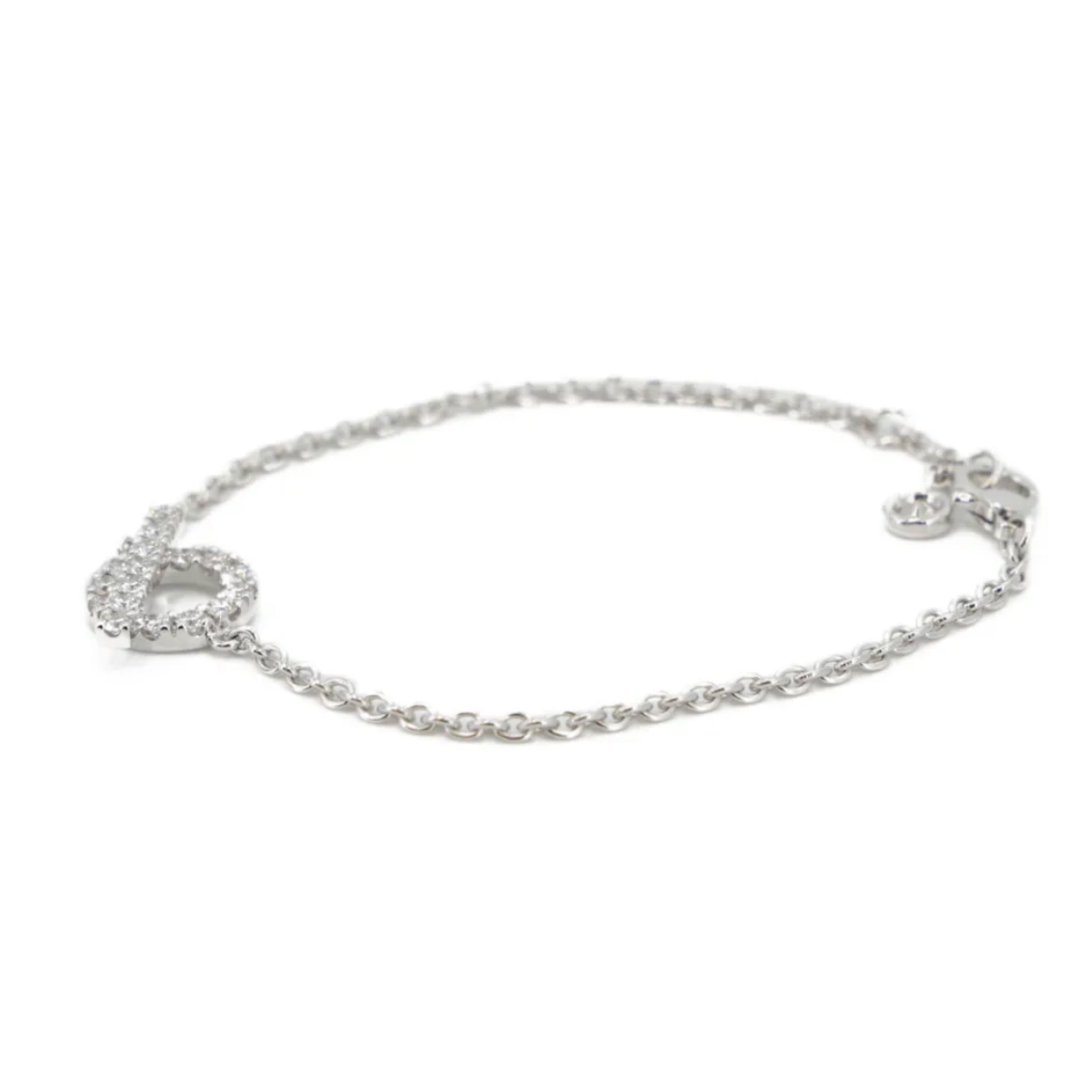 HERMÈS Finesse Bracelet silver and Diamond (white gold)