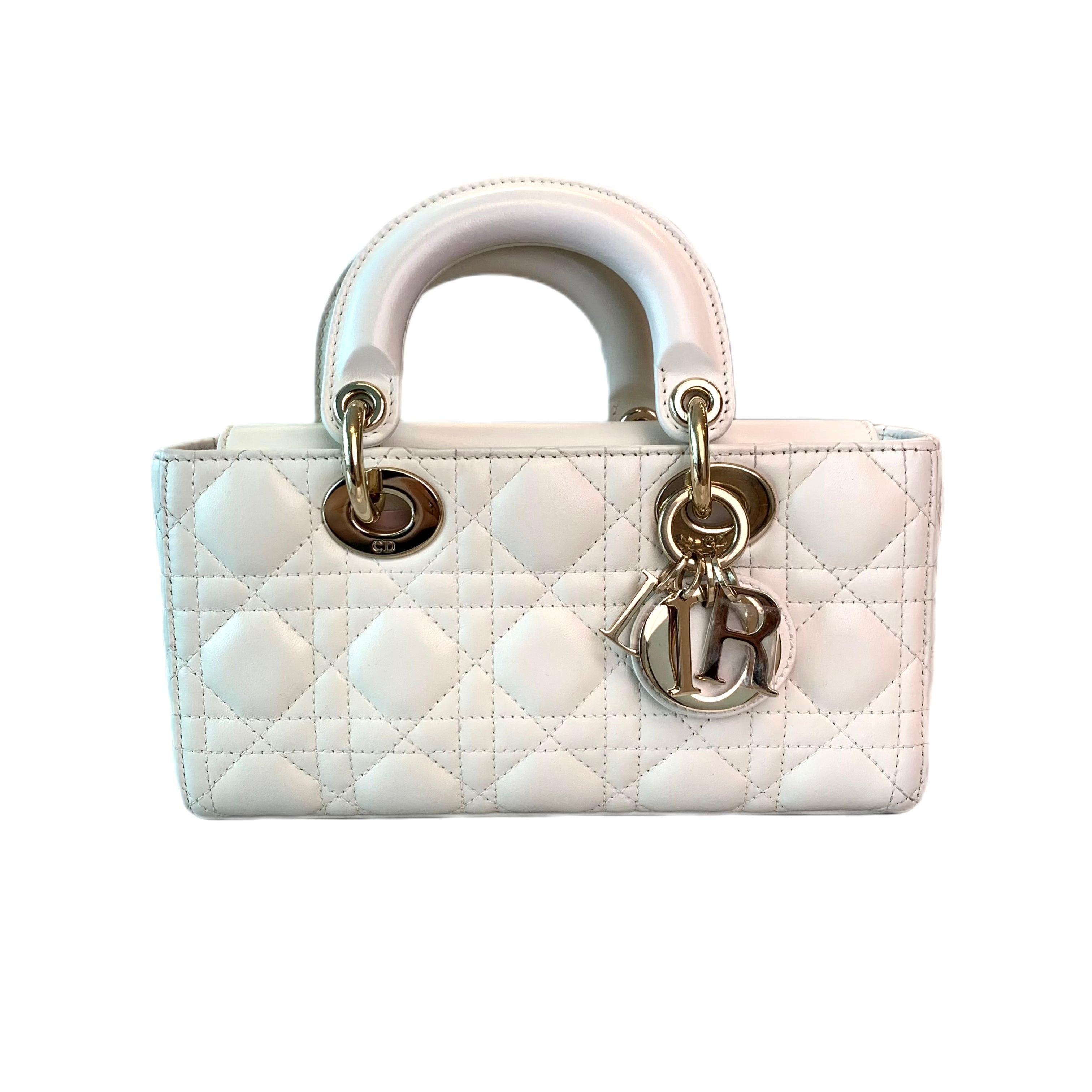 Christian Dior Small Lady D-JOY Micro Bag Latte (White)