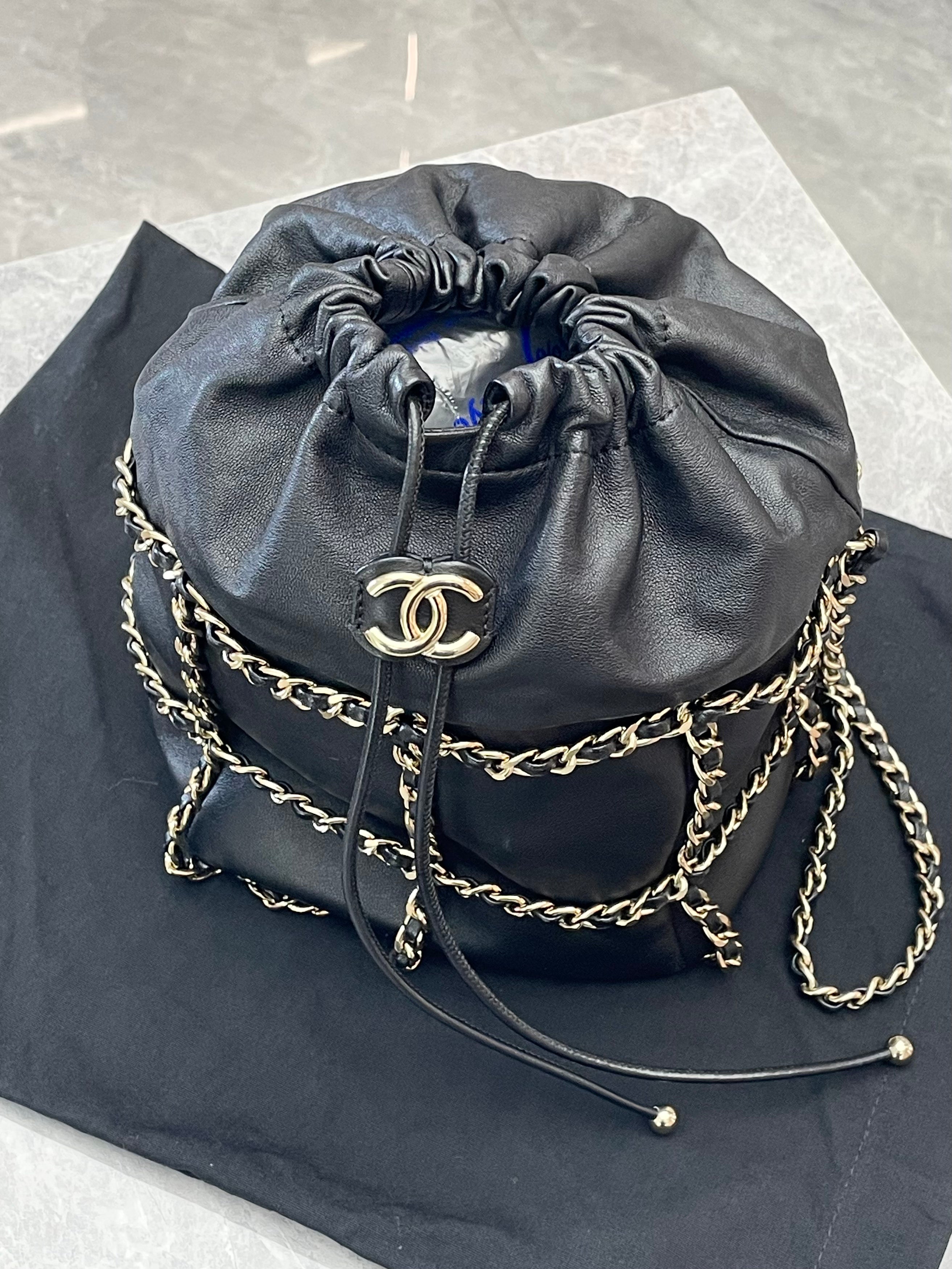 CHANEL Bucket Bag with Chain Strap GHW