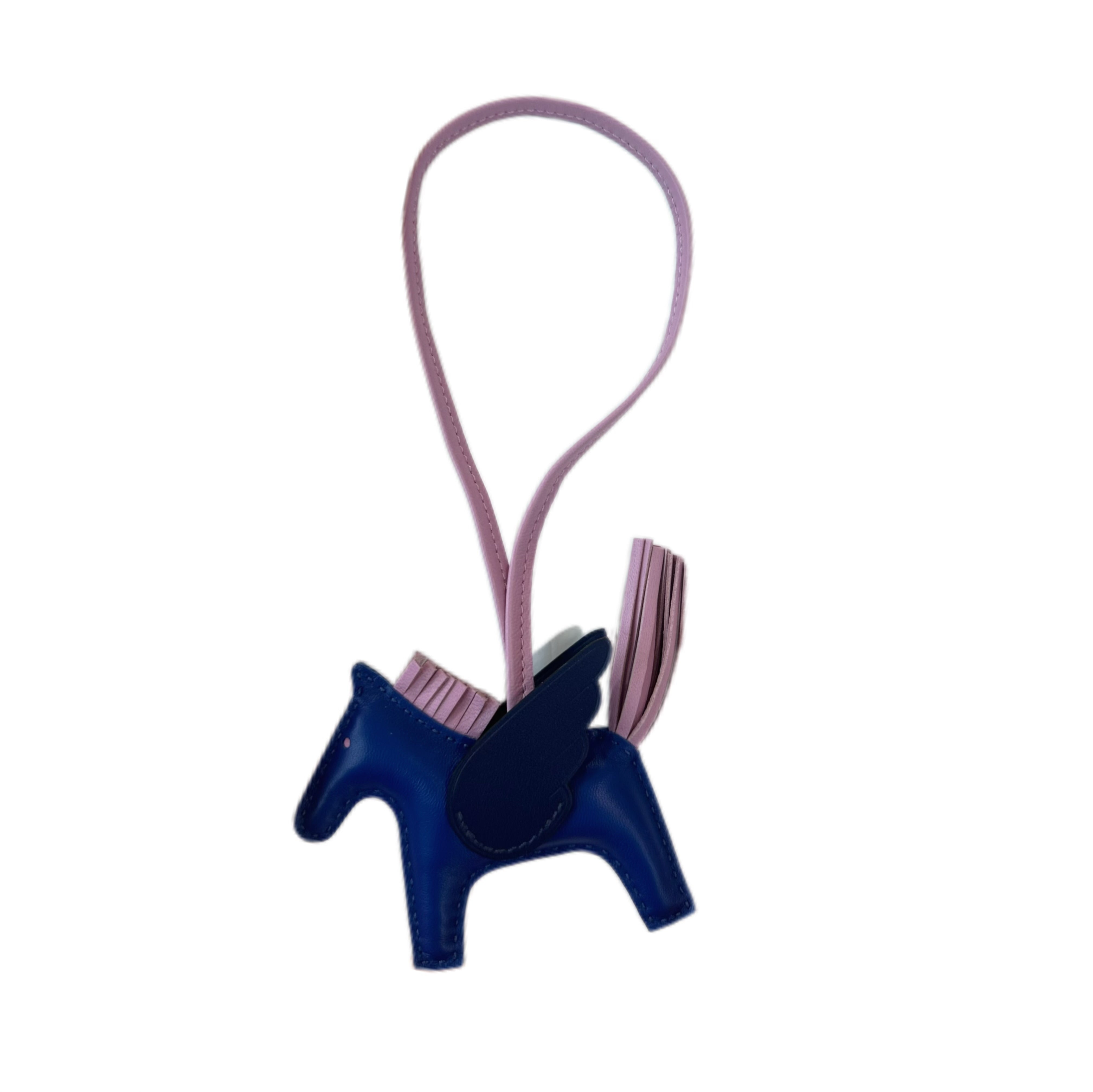 HERMÈS RODEO Pegase PM Bag Charm (Bleu Electrique/Pink/Blue Nuit) Z STAMP