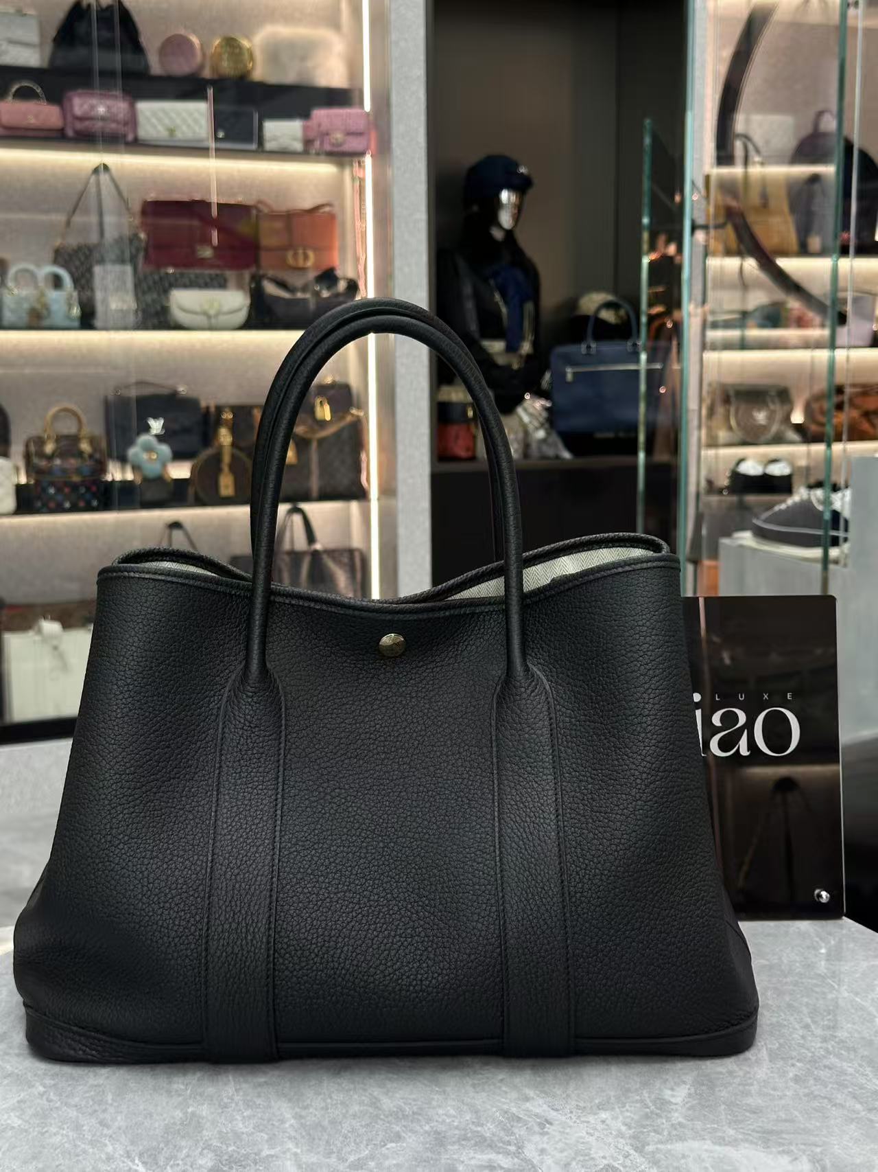 Hermès Garden Party 36 Balck PHW Y Stamp