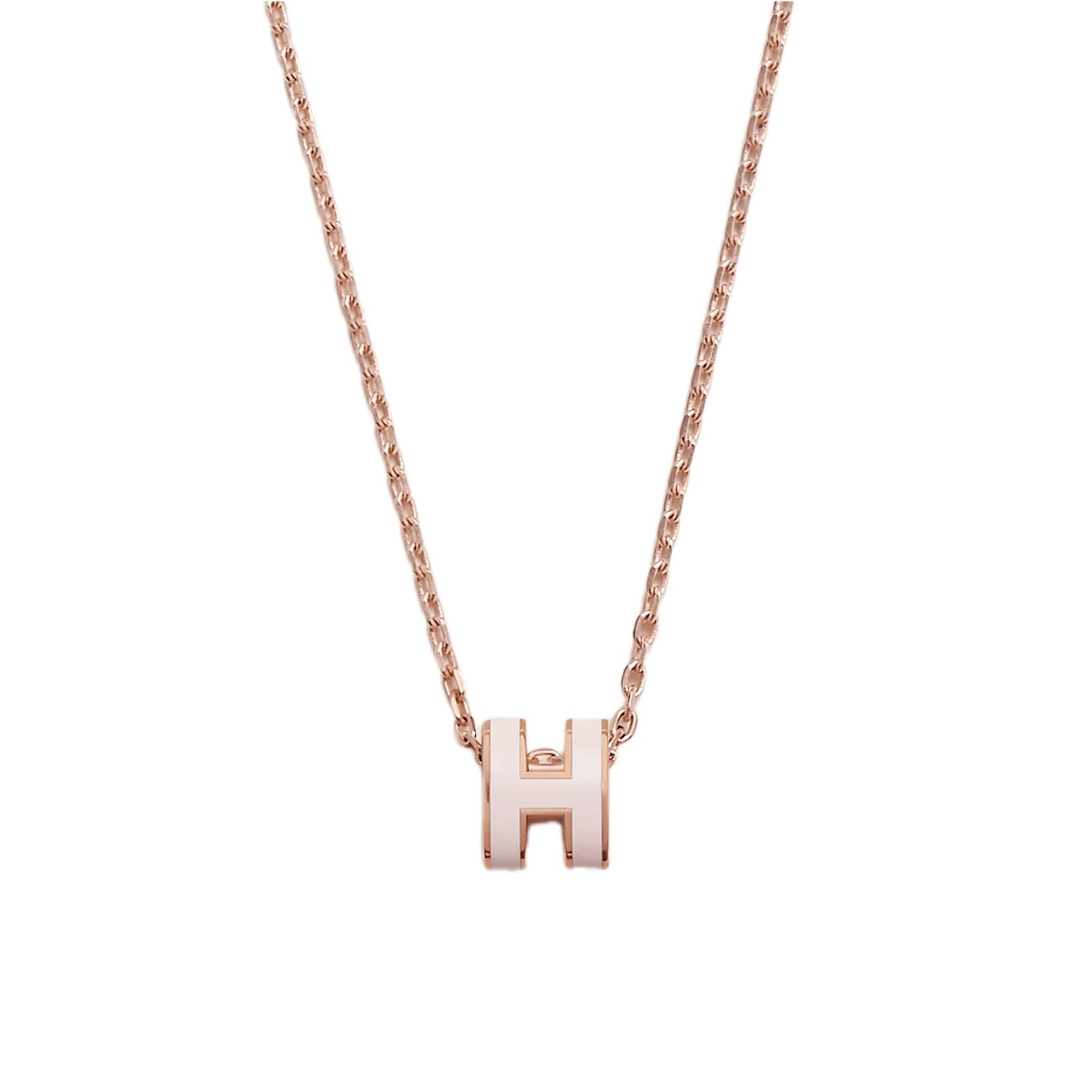 Hermès Mini Pop H pendant Rose Dragée (Light Pink/Gold)