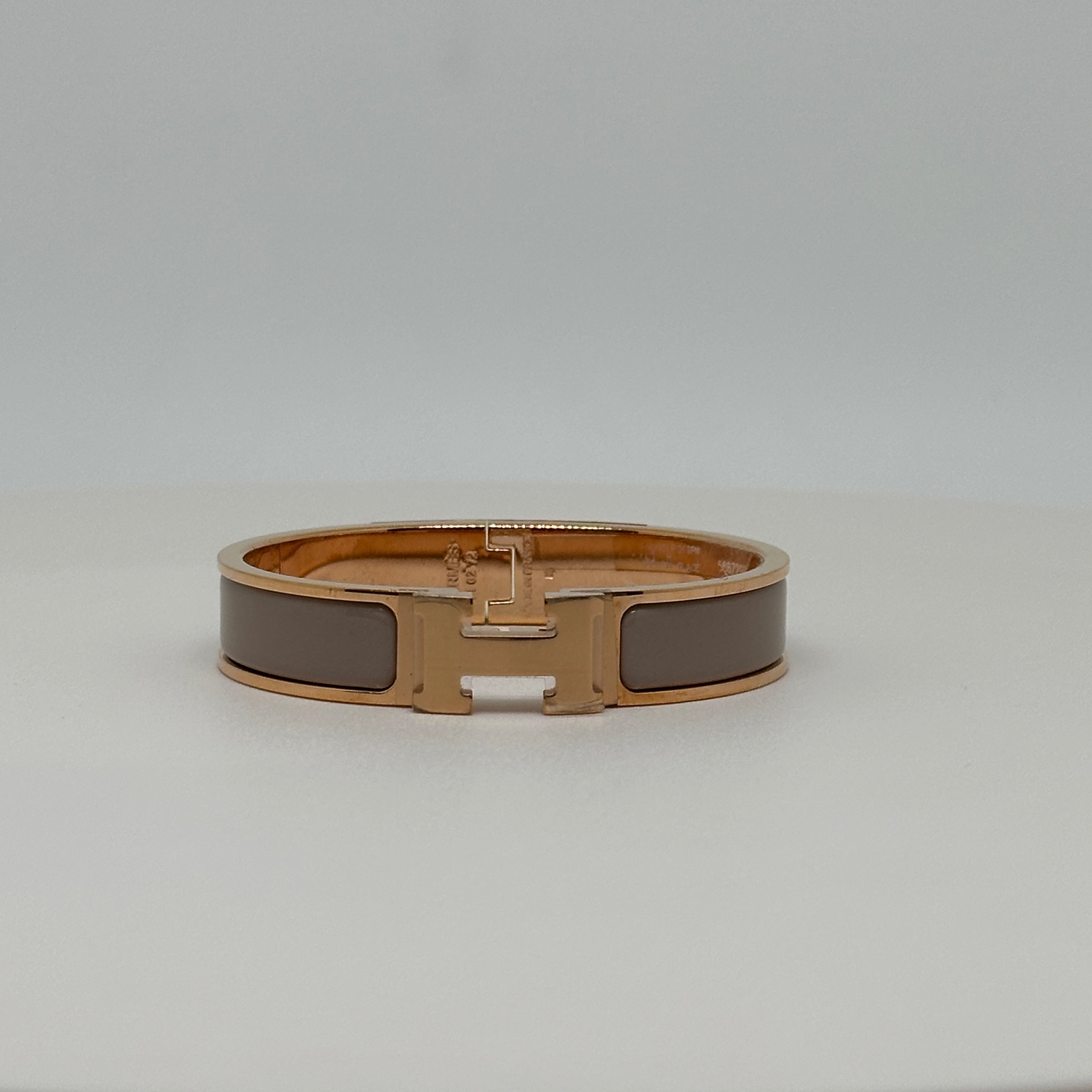 HERMÈS Clic H bracelet Marron Glacé (Light brown)