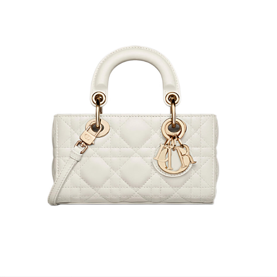 Christian Dior Small Lady D-JOY Micro Bag Latte (White)