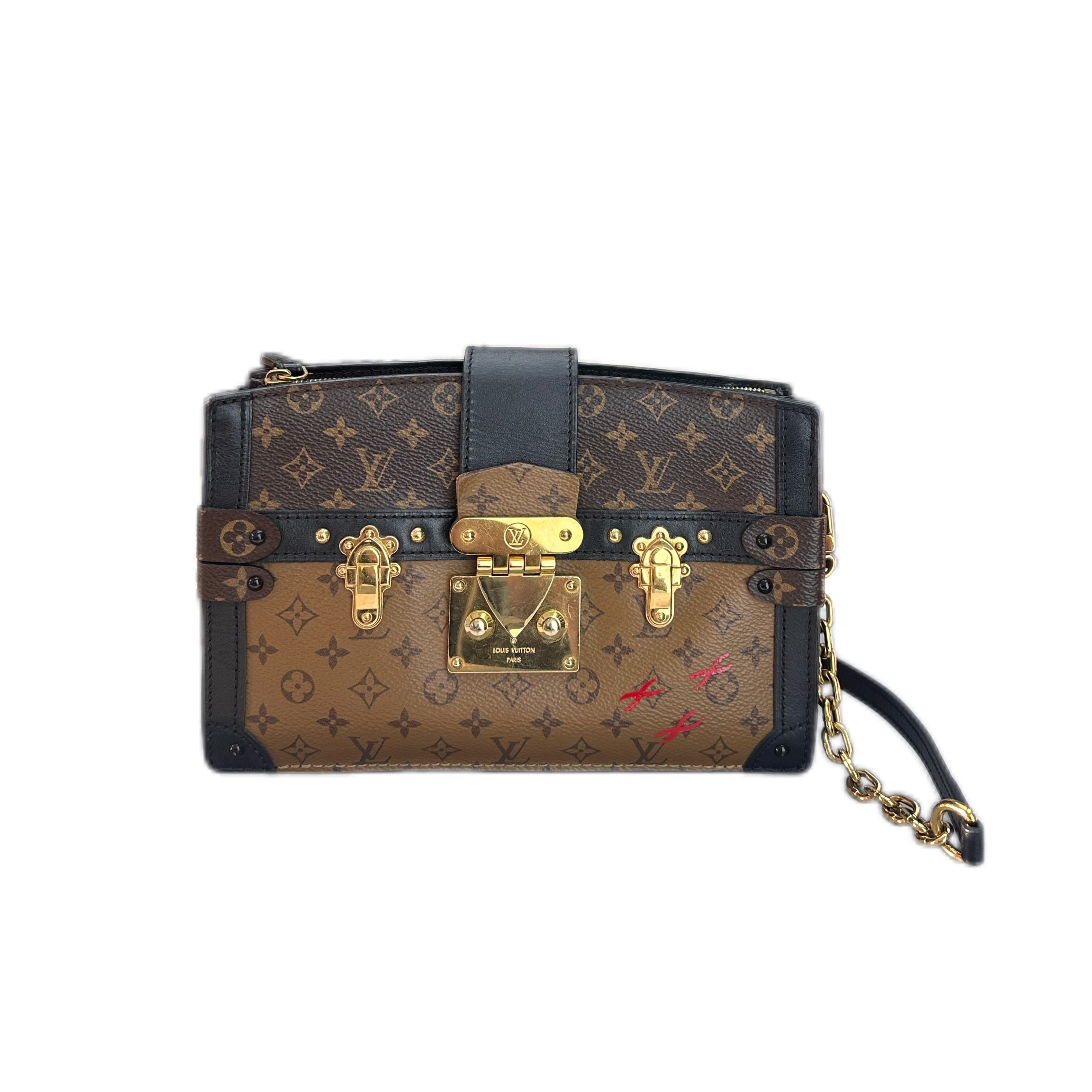 LOUIS VUITTON Trunk Clutch Monogram Reverse Canvas