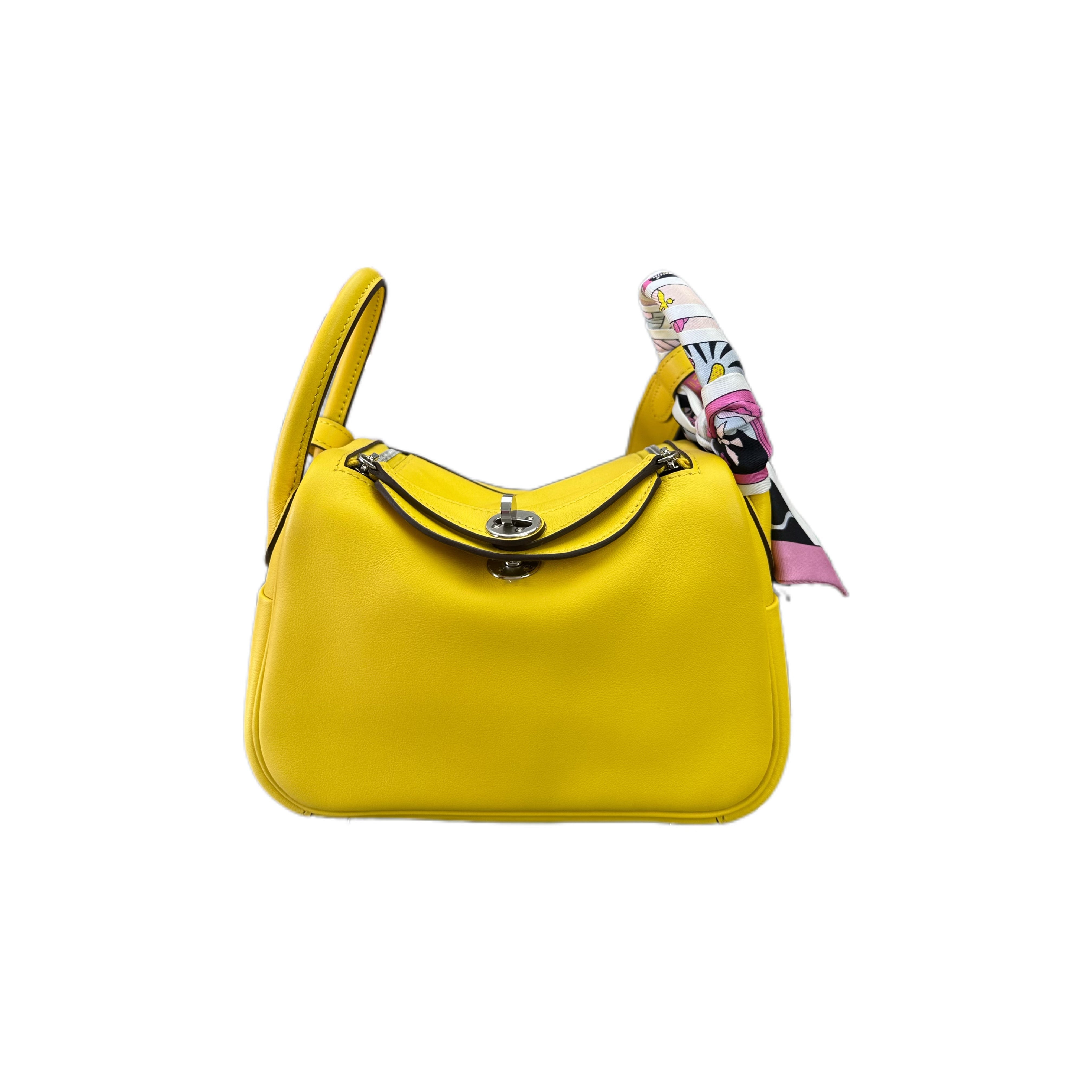 Hermès Mini Lindy Swift Leather SHW Jaune De Naples (Naples Yellow) U Stamp